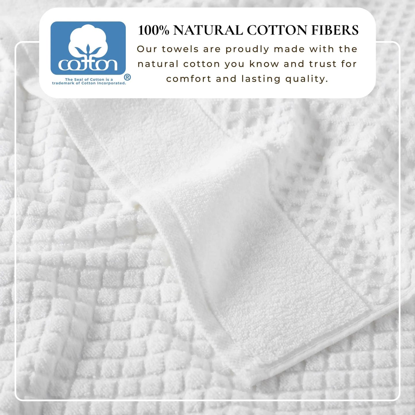 Cotton Diamond Waffle Weave Bath Towel Set - Grayson Collection from PriceLows™
