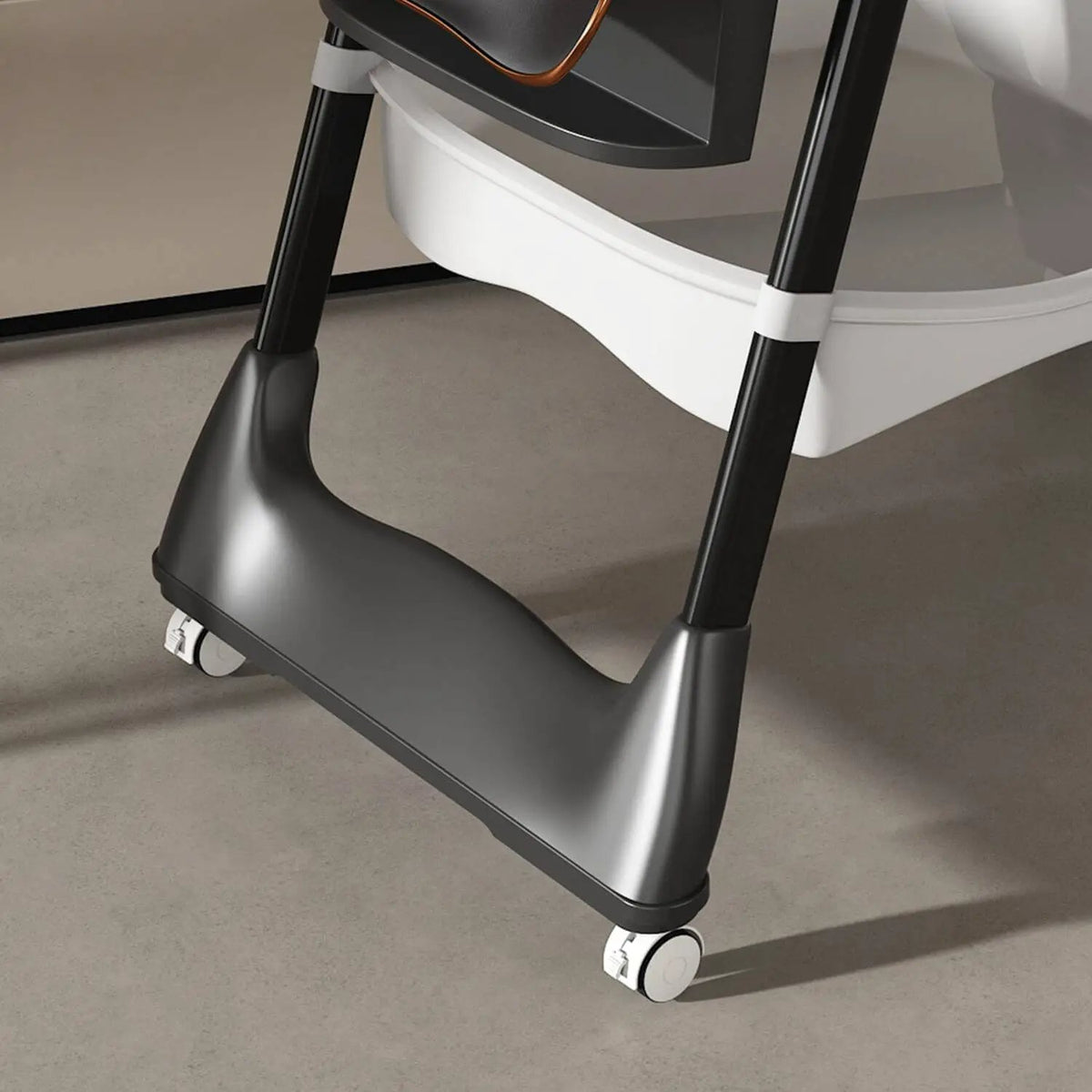 Baby High Chair | Adjustable 5 Height | Dual Layer Tray | Black 0 6 Years
