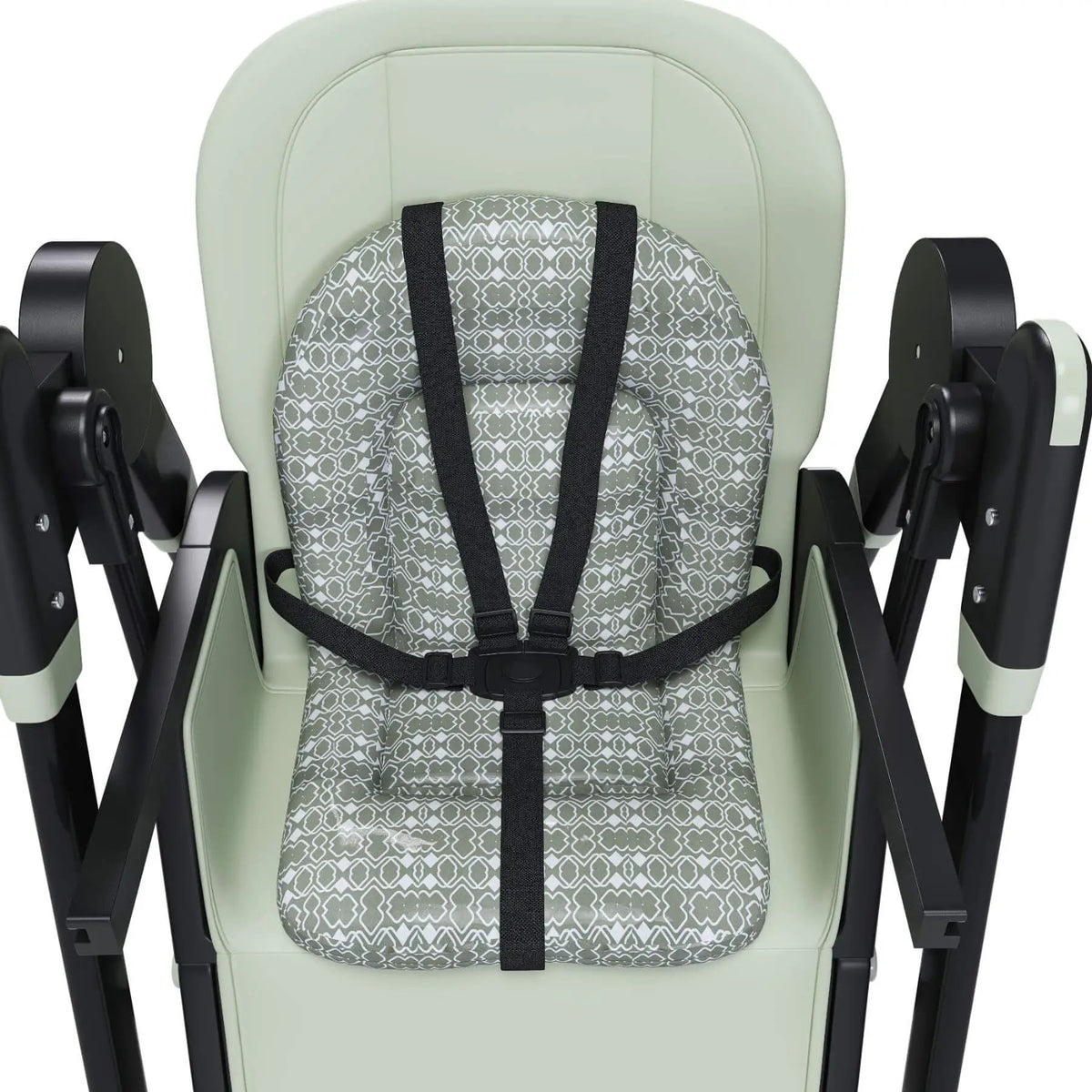 Adjustable Baby High Chair | 5 Height Settings | Dual Layer Tray | Dark Green
