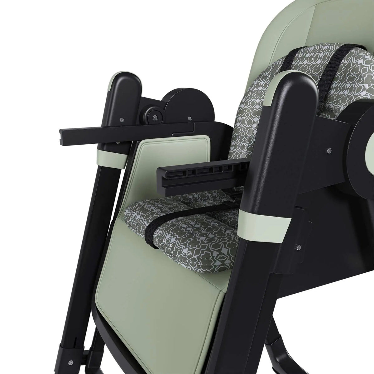 Adjustable Baby High Chair | 5 Height Settings | Dual Layer Tray | Dark Green