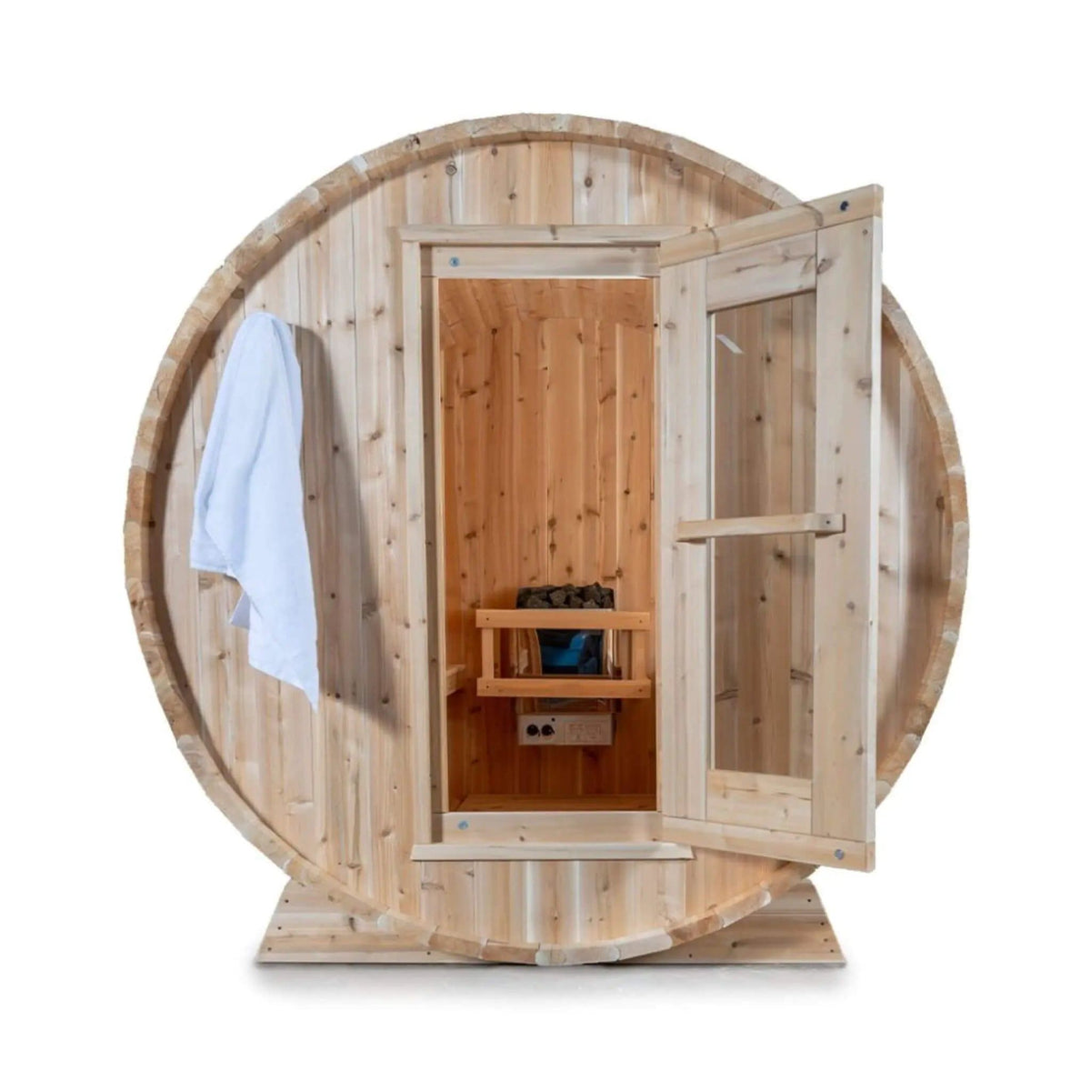 Dundalk Leisurecraft 84 Inch 4 Person Canadian Timber Harmony Barrel Sauna With | 84 Inch | 4-Person | Outdoor Living