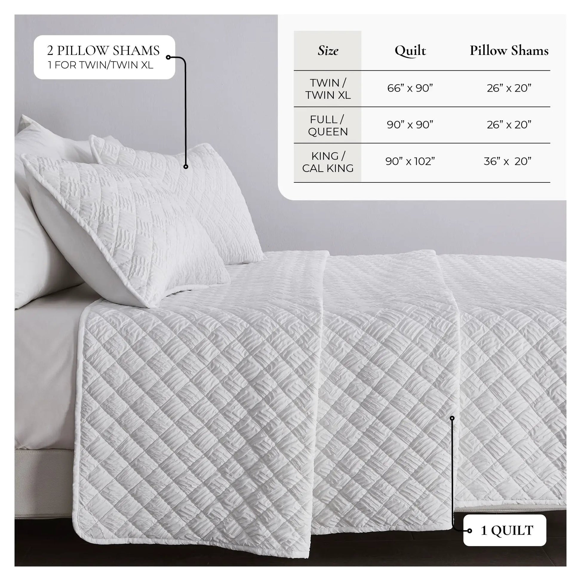 Diamond Embossed Quilt Set - Diamond Microsculpt Collection from PriceLows™