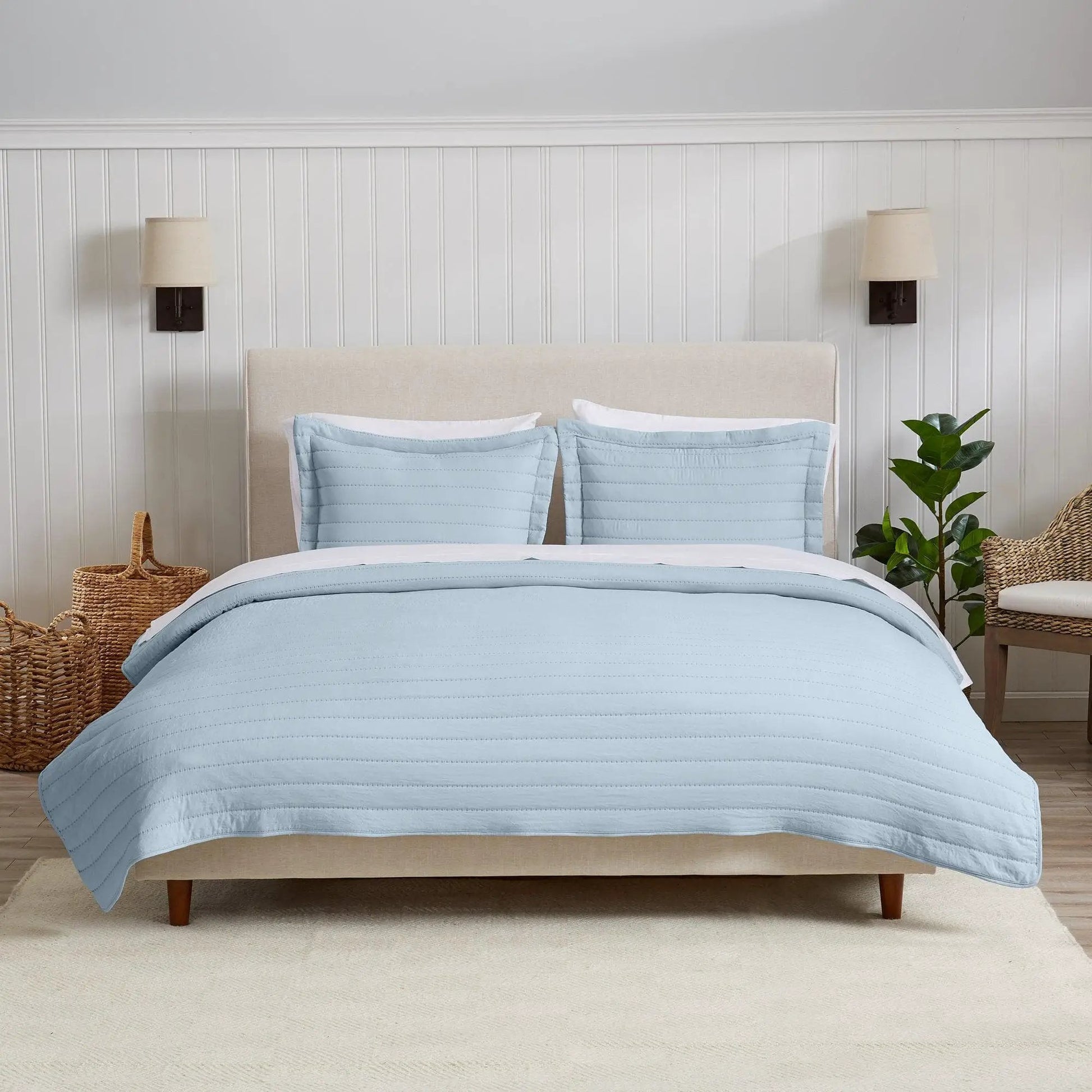 Solid Striped Quilt - Virginia Collection from PriceLows™