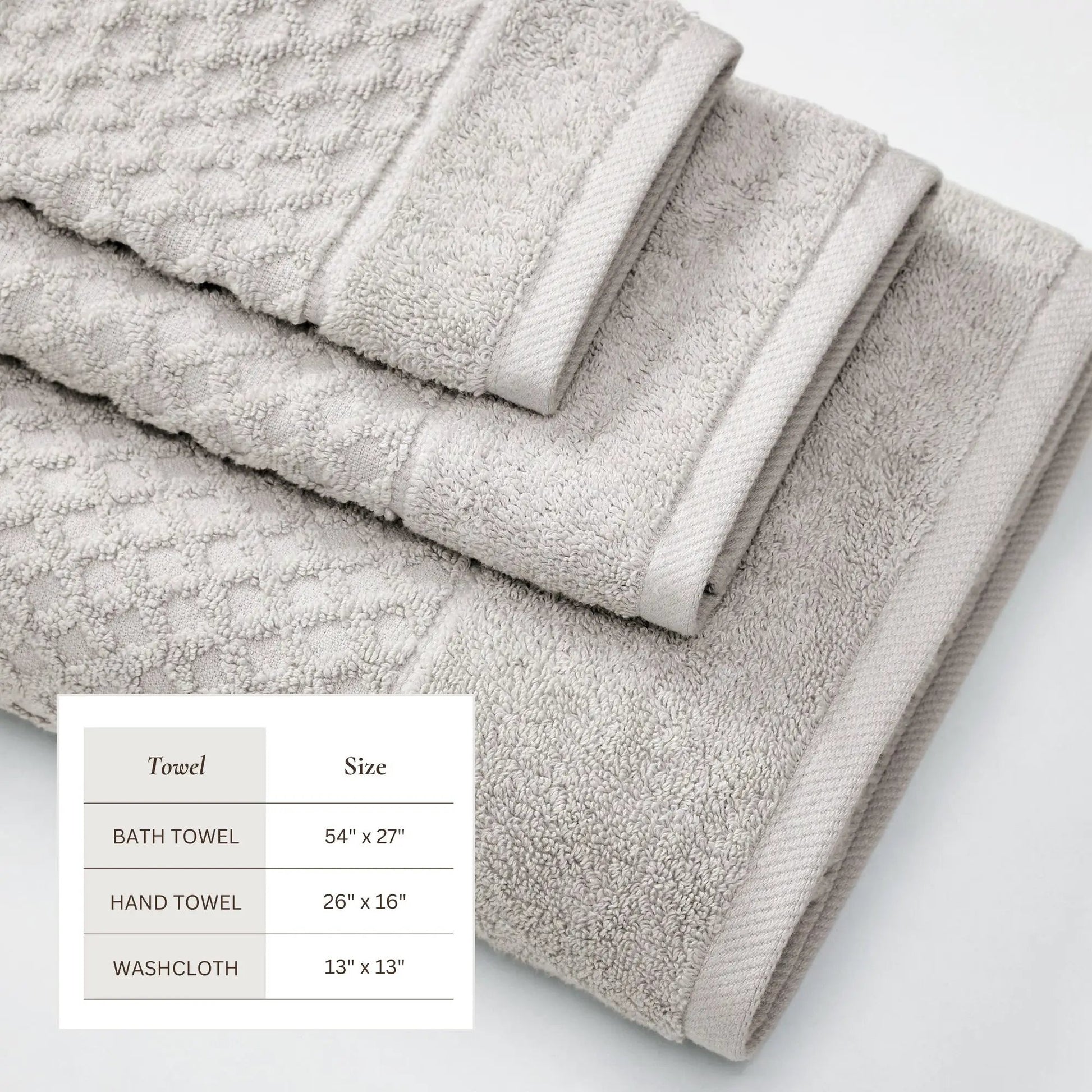 Cotton Diamond Waffle Weave Bath Towel Set - Grayson Collection from PriceLows™