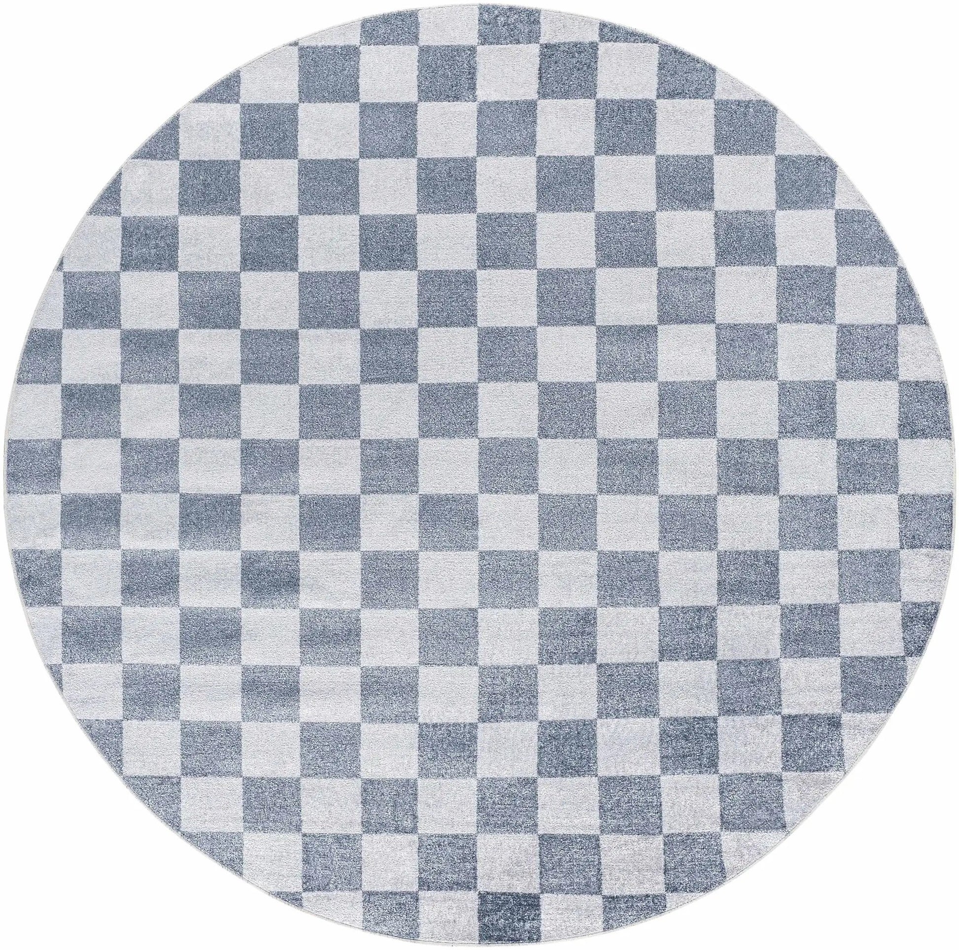 Alie Gray Checkered Washable Area Rug from PriceLows™