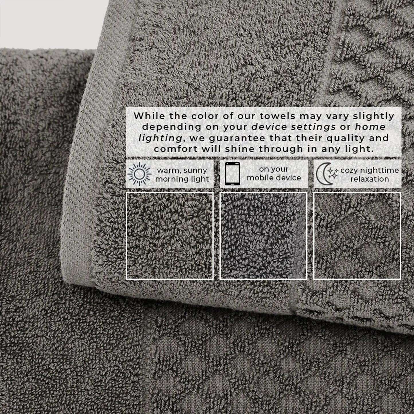 Cotton Diamond Waffle Weave Bath Towel Set - Grayson Collection from PriceLows™