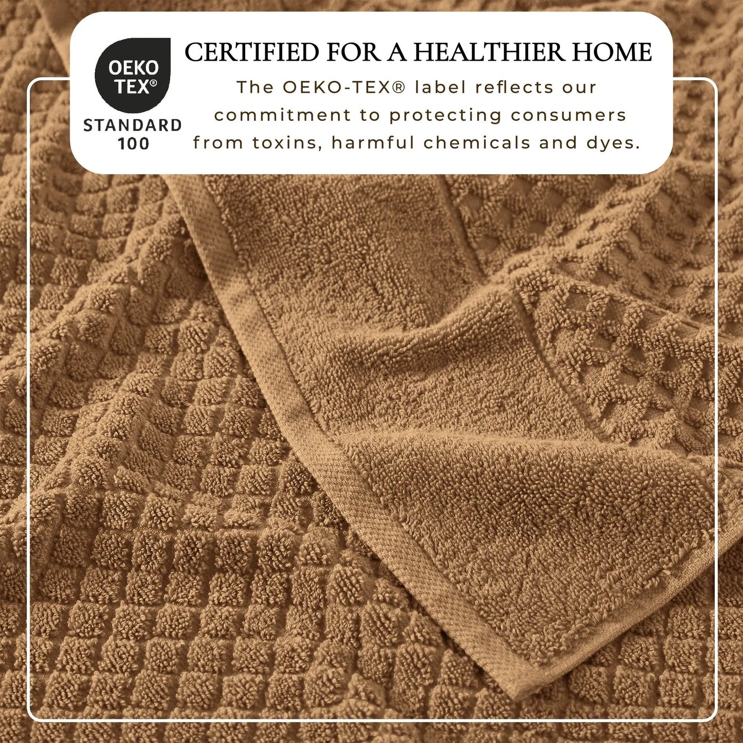 Cotton Diamond Waffle Weave Bath Towel Set - Grayson Collection from PriceLows™