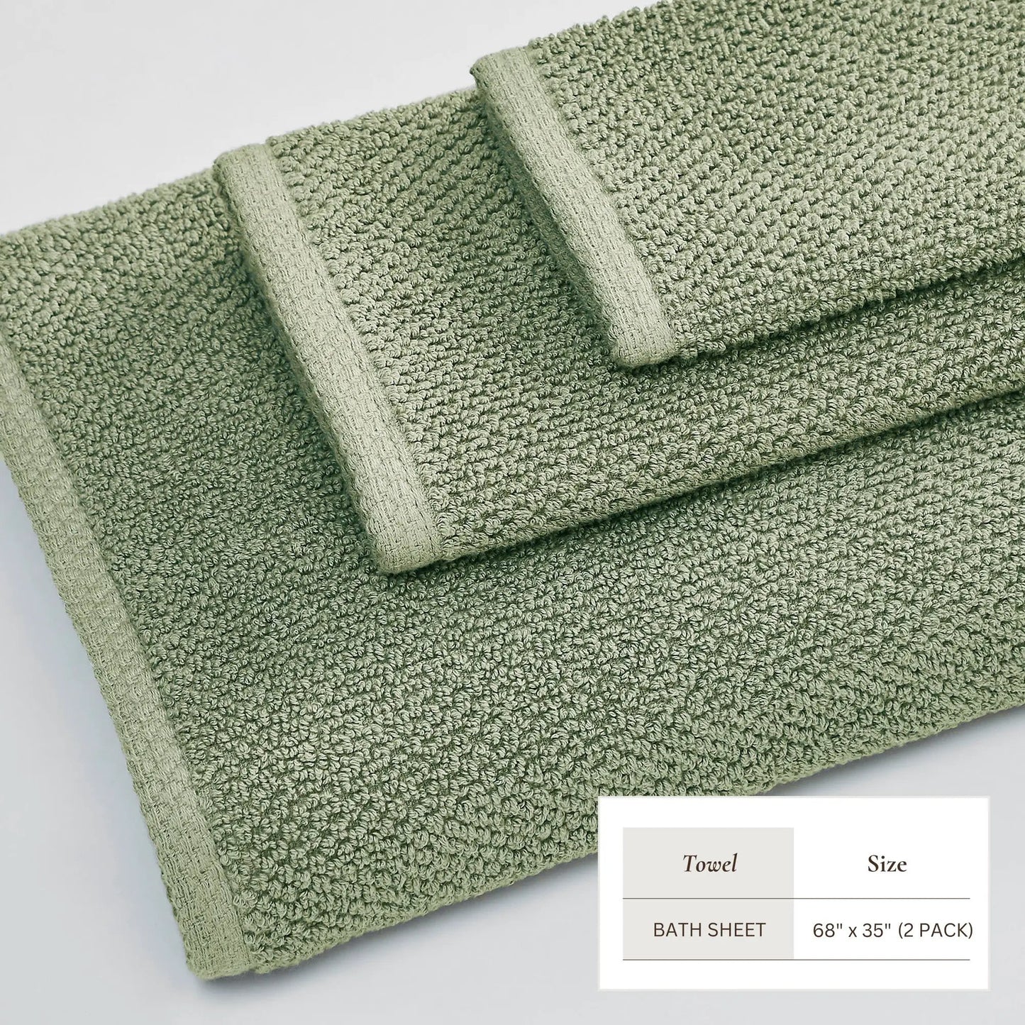 Cotton Textured Bath Towel Set - Acacia Collection from PriceLows™