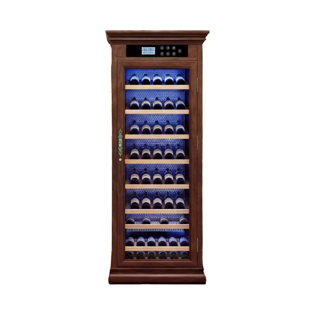 102-Bottle 10.6 Cu.Ft Wine Cooler Cabinet With LED Lighting And Temperature Control | 10.6 Cu Ft | Glass | Wine Fridge