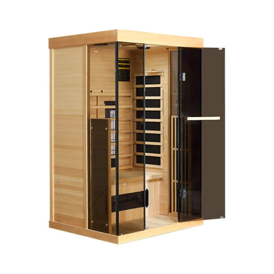 Valen Luxury 2000W 2 Person Low EMF FAR Infrared Heat Wood Home Personal Spa Sauna | 2-Person | 2000 Watt | Outdoor Living