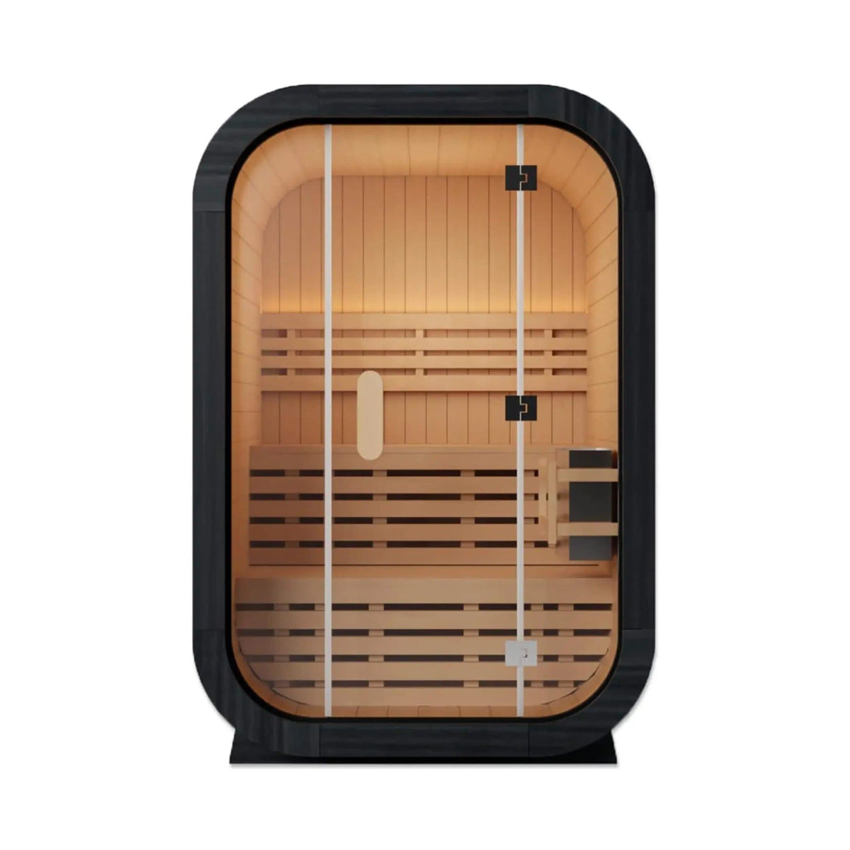 Lund Luxury 2-Person Outdoor Spruce Wood Cube Sauna Kit With 4.5KW Electric Stove | 2-Person | 4.5 kW | Outdoor Living