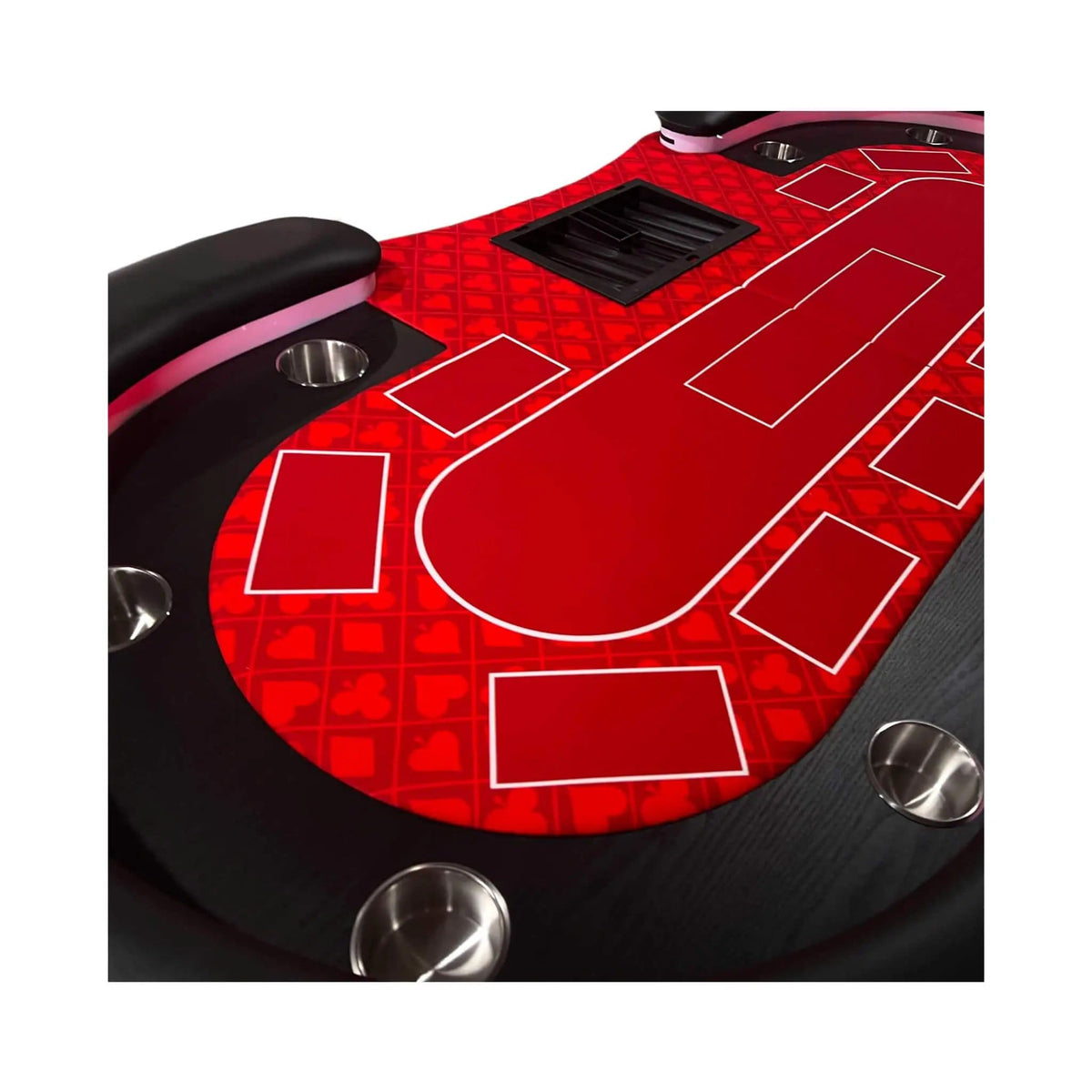 Foldable Poker Table | 94 Inch | 10 Players | LED Lights | Cup Holders