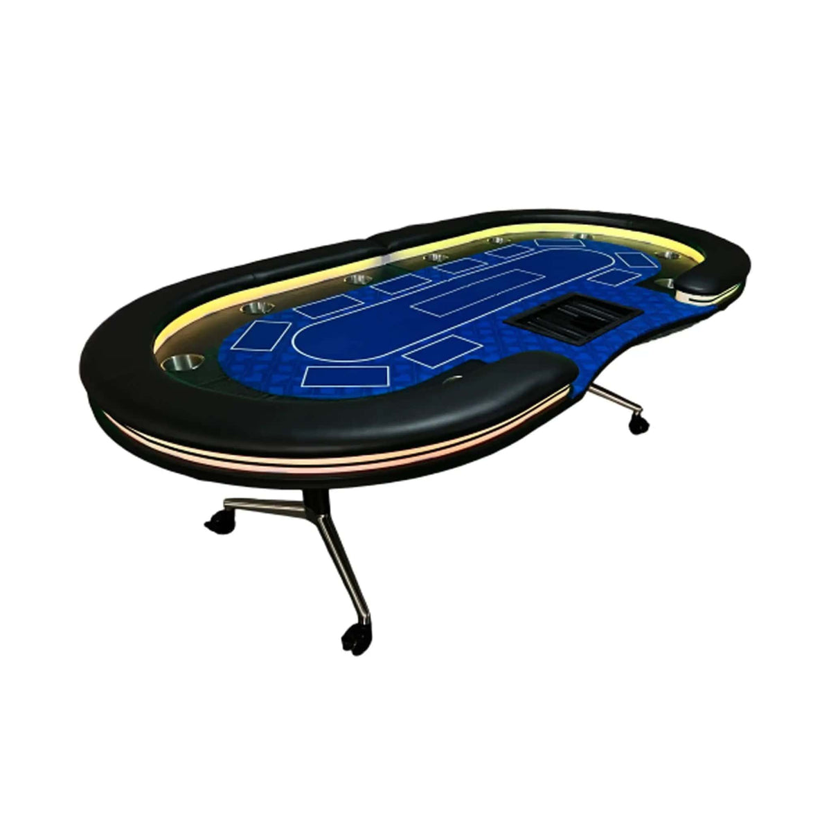Foldable Poker Table | 94 Inch | 10 Players | LED Lights | Cup Holders