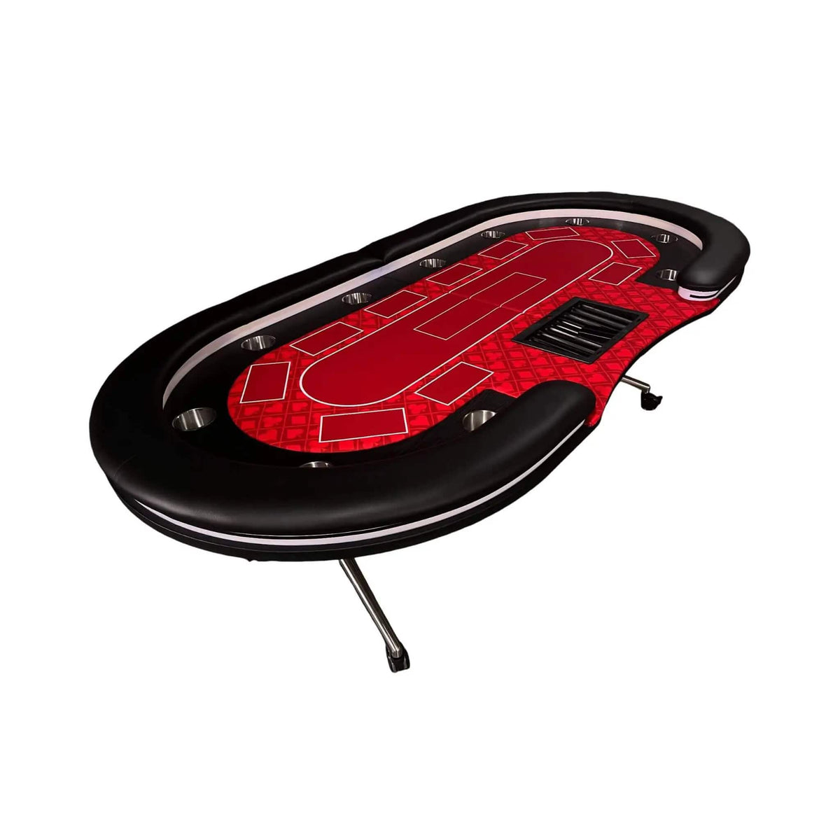 Foldable Poker Table | 94 Inch | 10 Players | LED Lights | Cup Holders