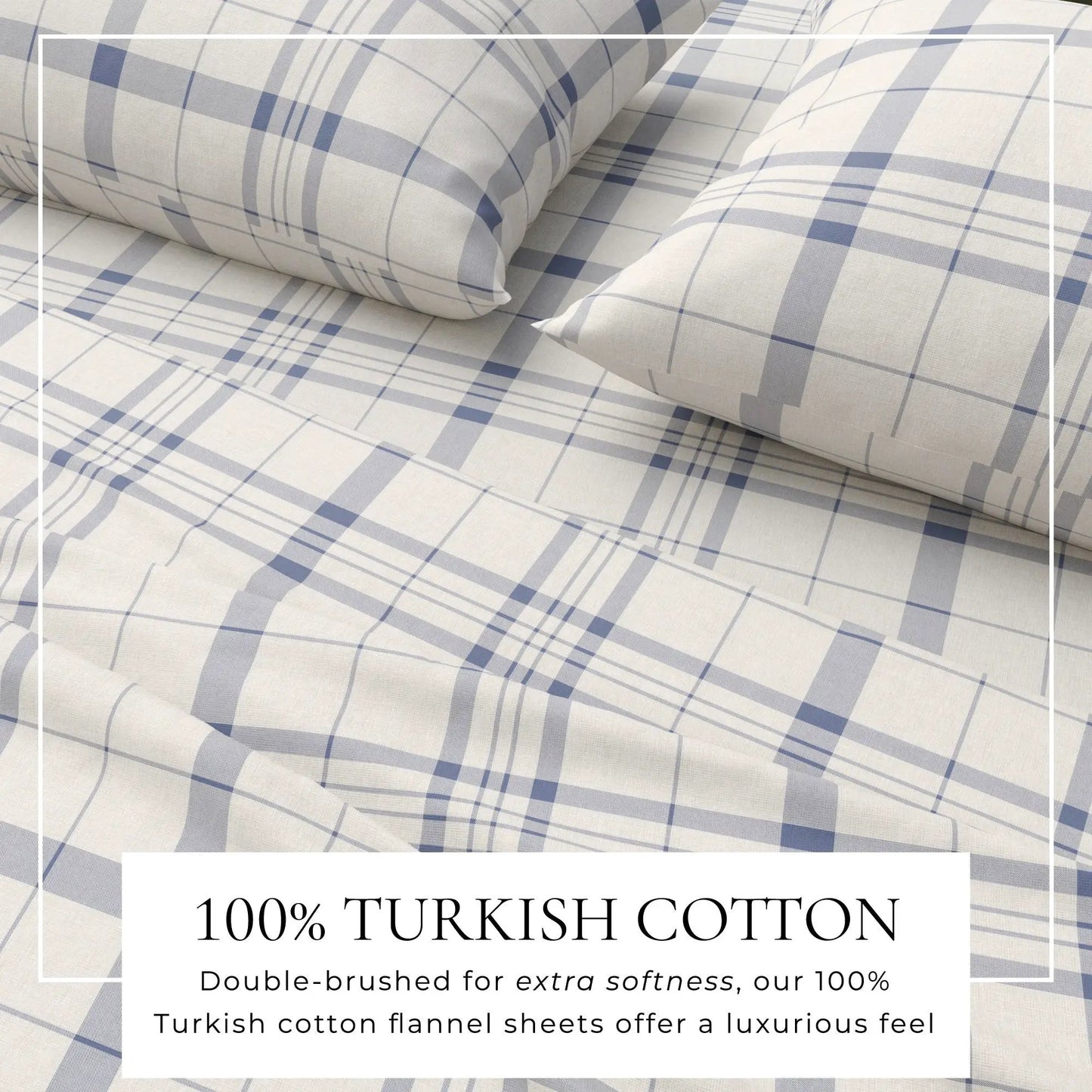 Turkish Cotton Flannel Sheet Set - Plaid & Stripe Collection from PriceLows™