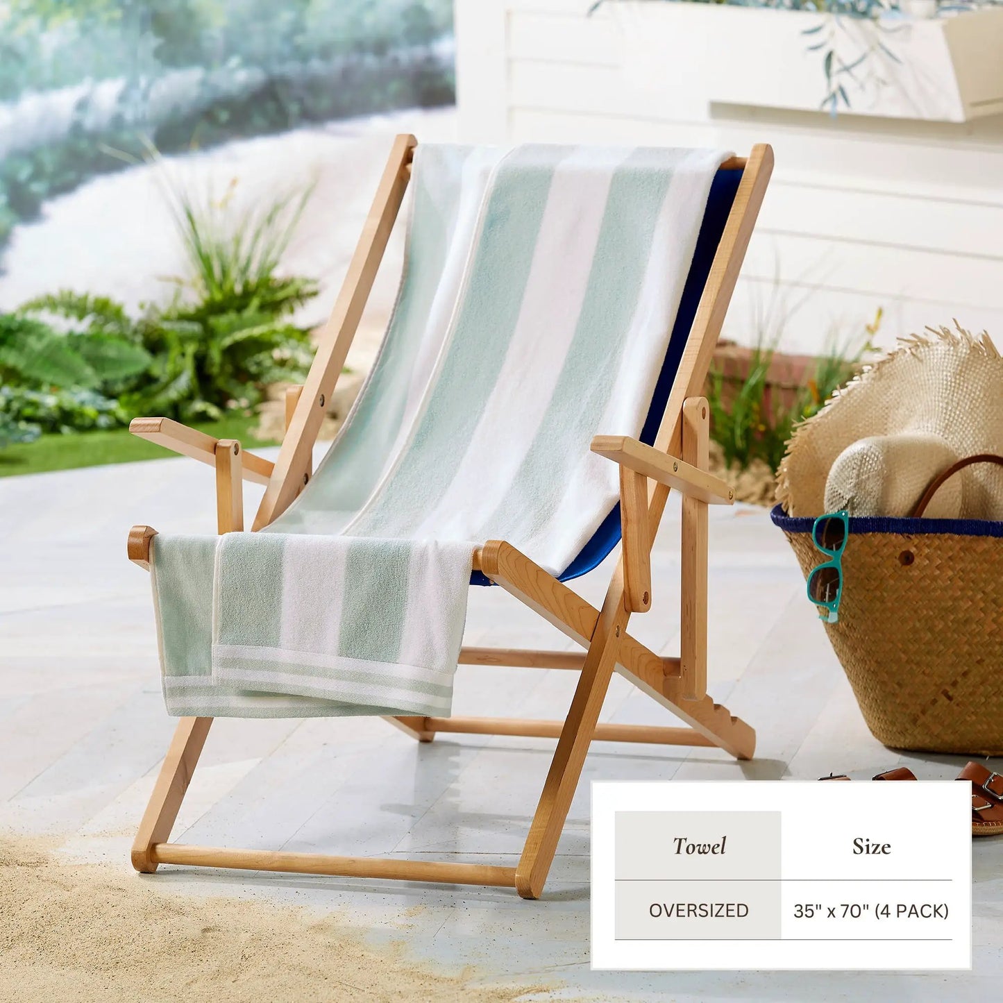 Striped Cabana Beach Towel - Edgartown Collection from PriceLows™