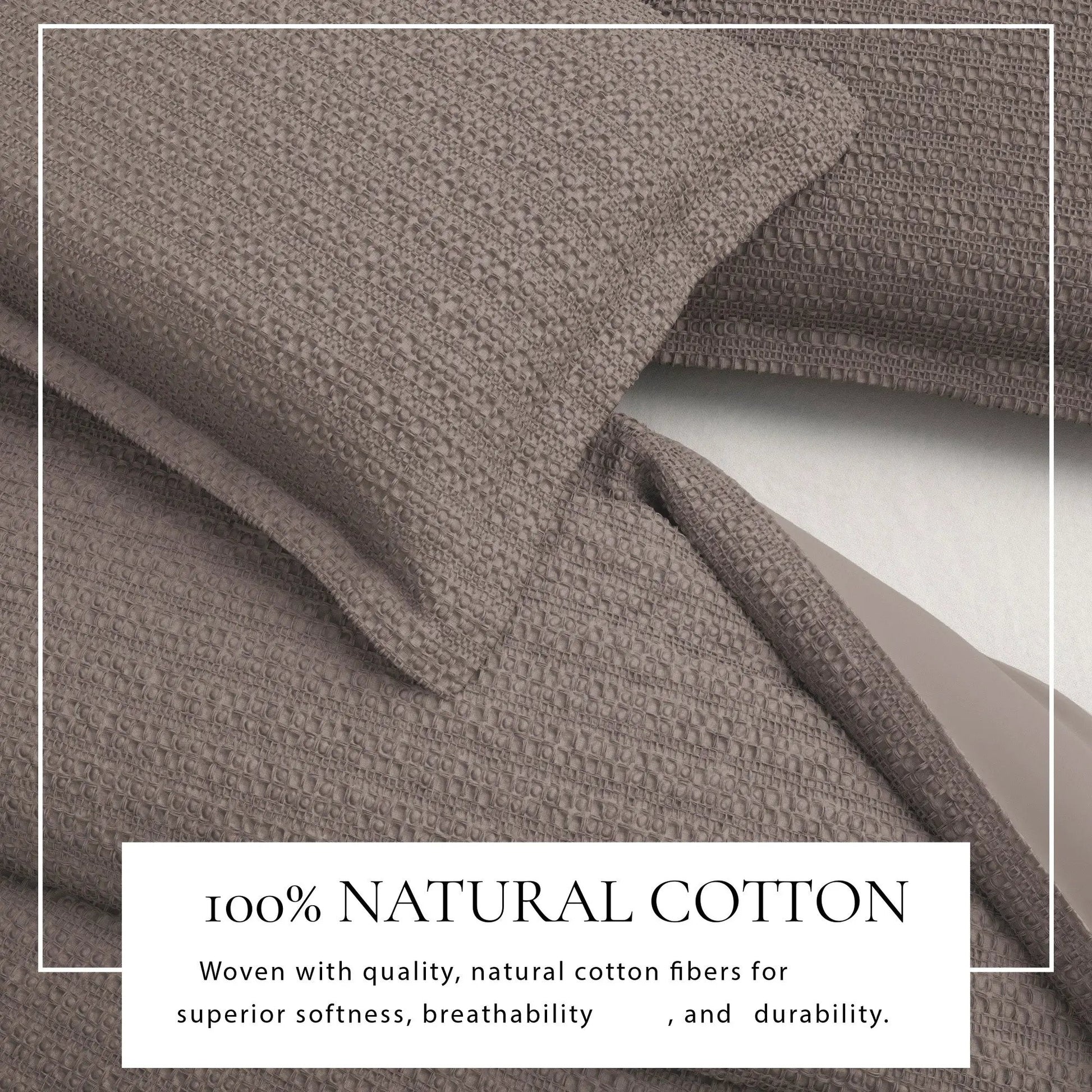 100% Cotton Honeycomb Waffle Duvet Set - Mattea Collection from PriceLows™