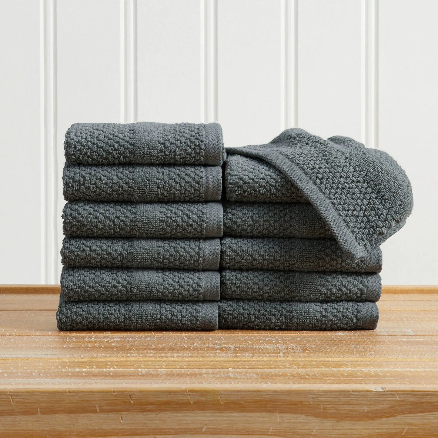 100% Cotton Woven Texture Bath Towel Set - Marbella Collection from PriceLows™
