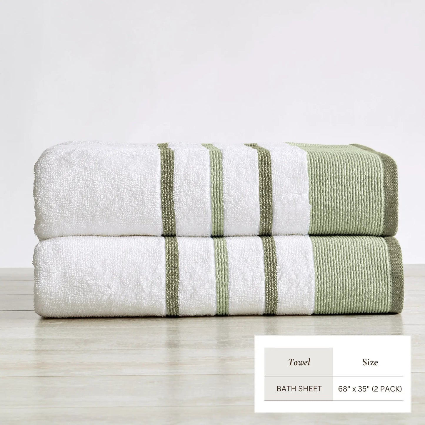 Decorative Cotton Stripe Bath Towel Set - Noelle Collection from PriceLows™