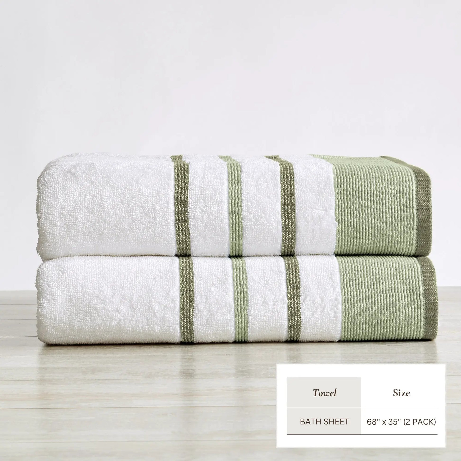 Decorative Cotton Stripe Bath Towel Set - Noelle Collection from PriceLows™