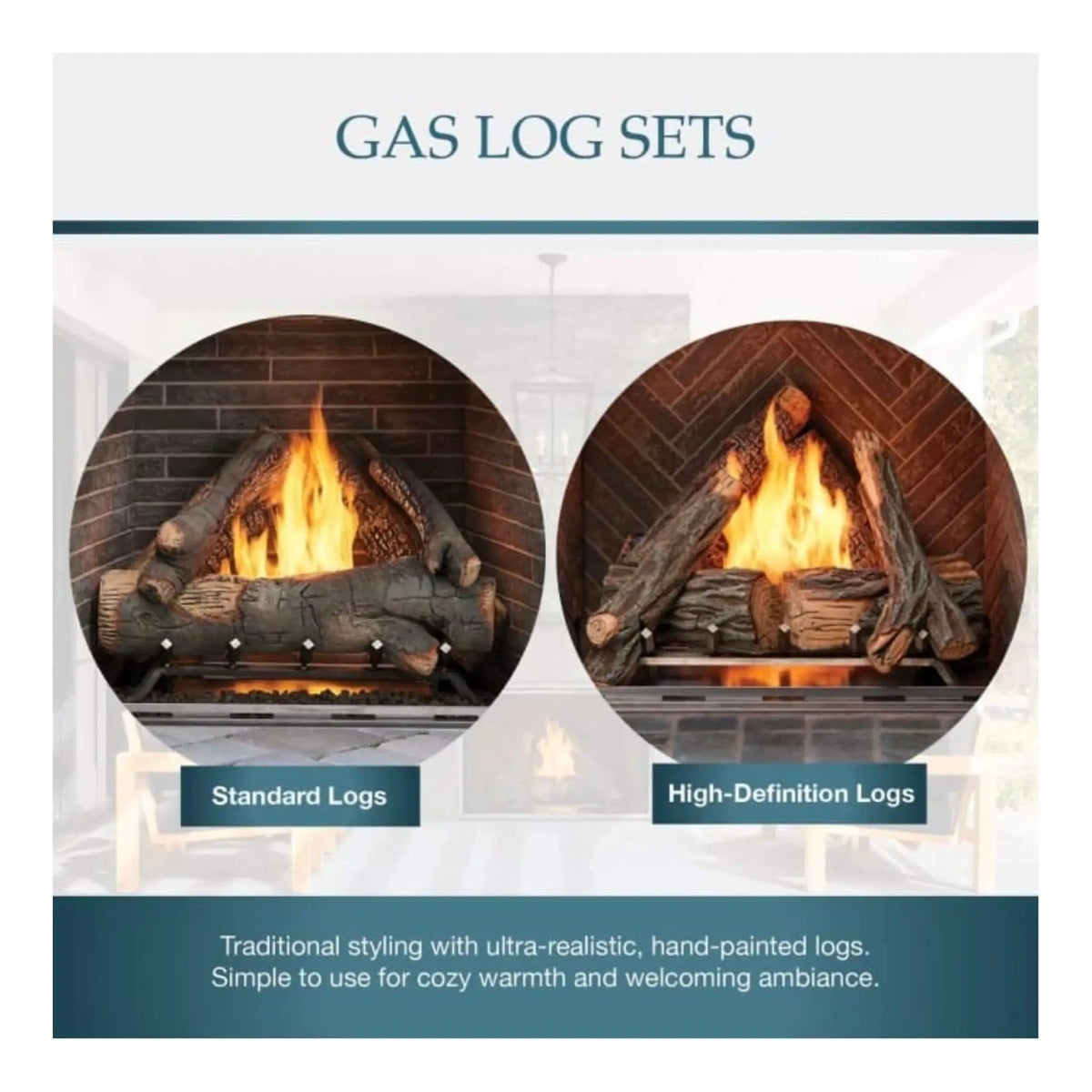Majestic Courtyard 55K BTU 42 Inch Traditional Outdoor Gas Fireplace With Stacked | 42 Inch | Concrete | Natural Gas Fireplace