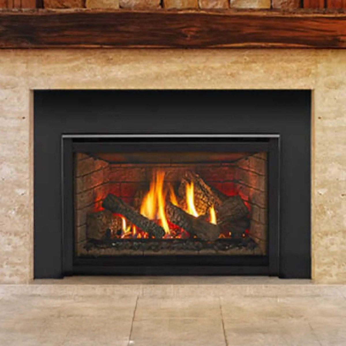 Majestic Meridian 36-Inch Platinum Natural Gas Fireplace | 36 Inch | Ceramic | Living Room