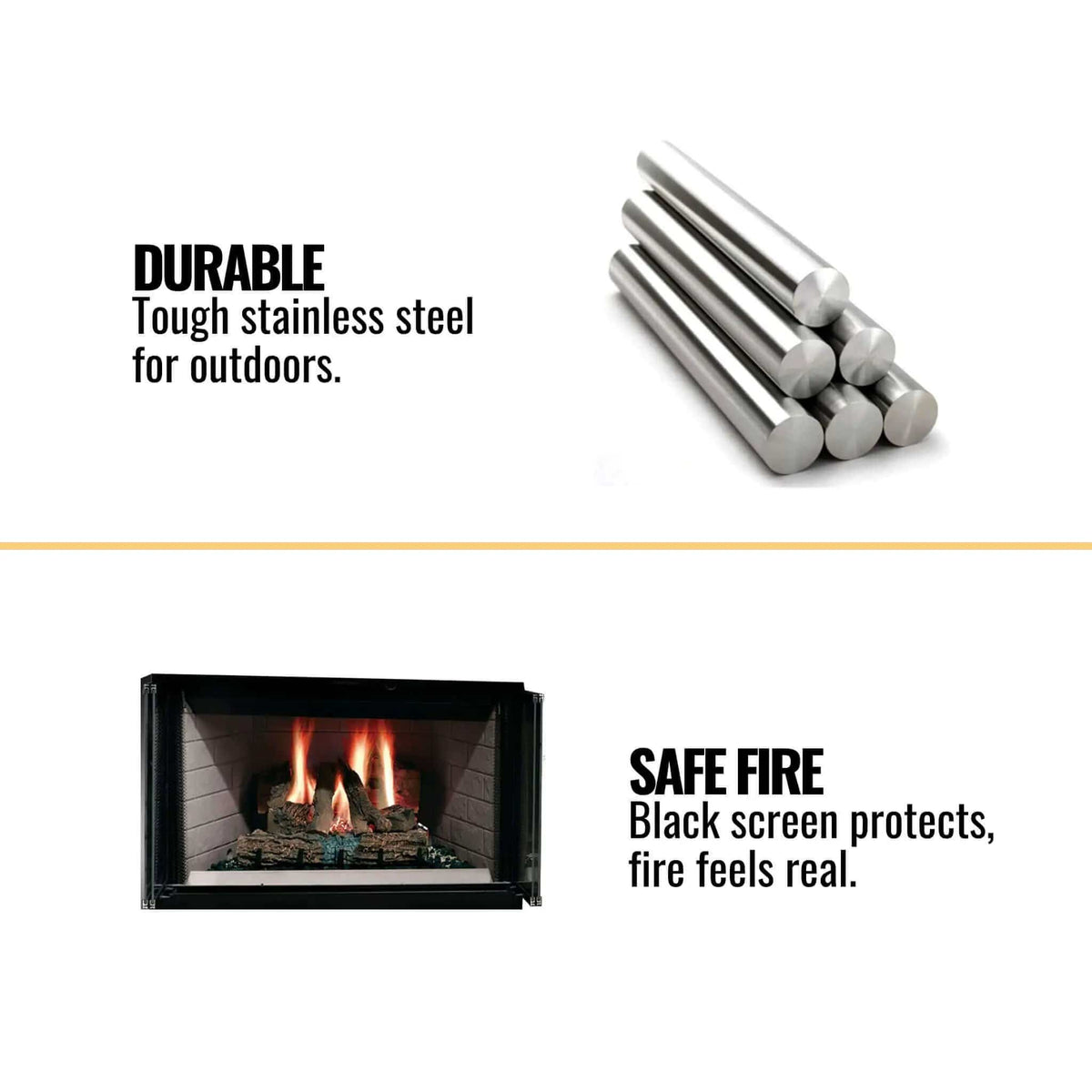 Majestic Sovereign 42-Inch Black Wood Burning Fireplace | 42 Inch | Steel | Living Room