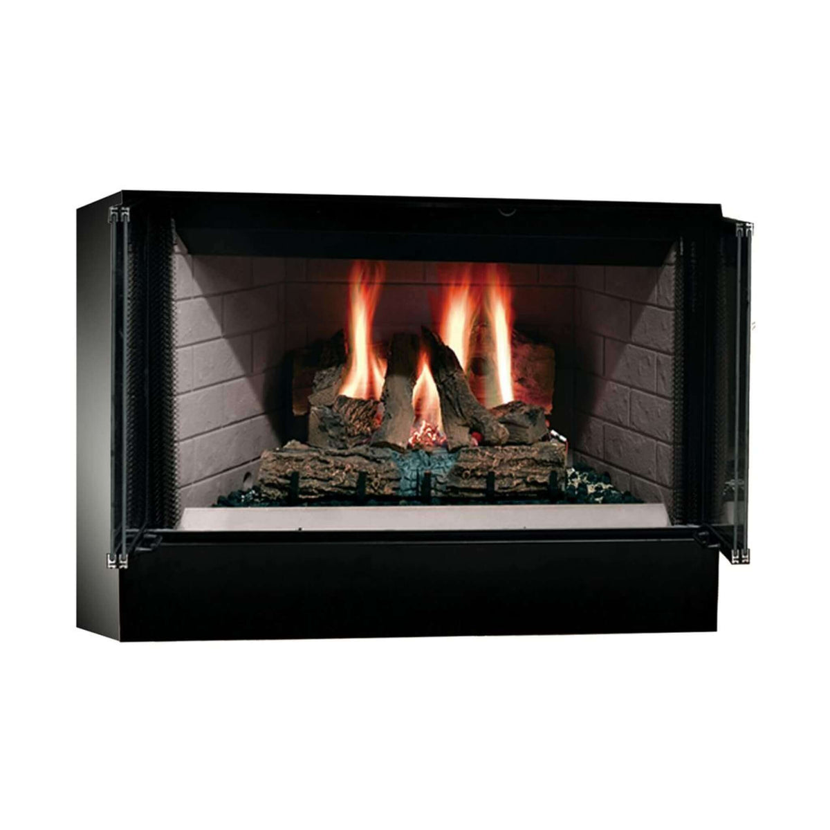 Majestic Sovereign 42-Inch Black Wood Burning Fireplace | 42 Inch | Steel | Living Room