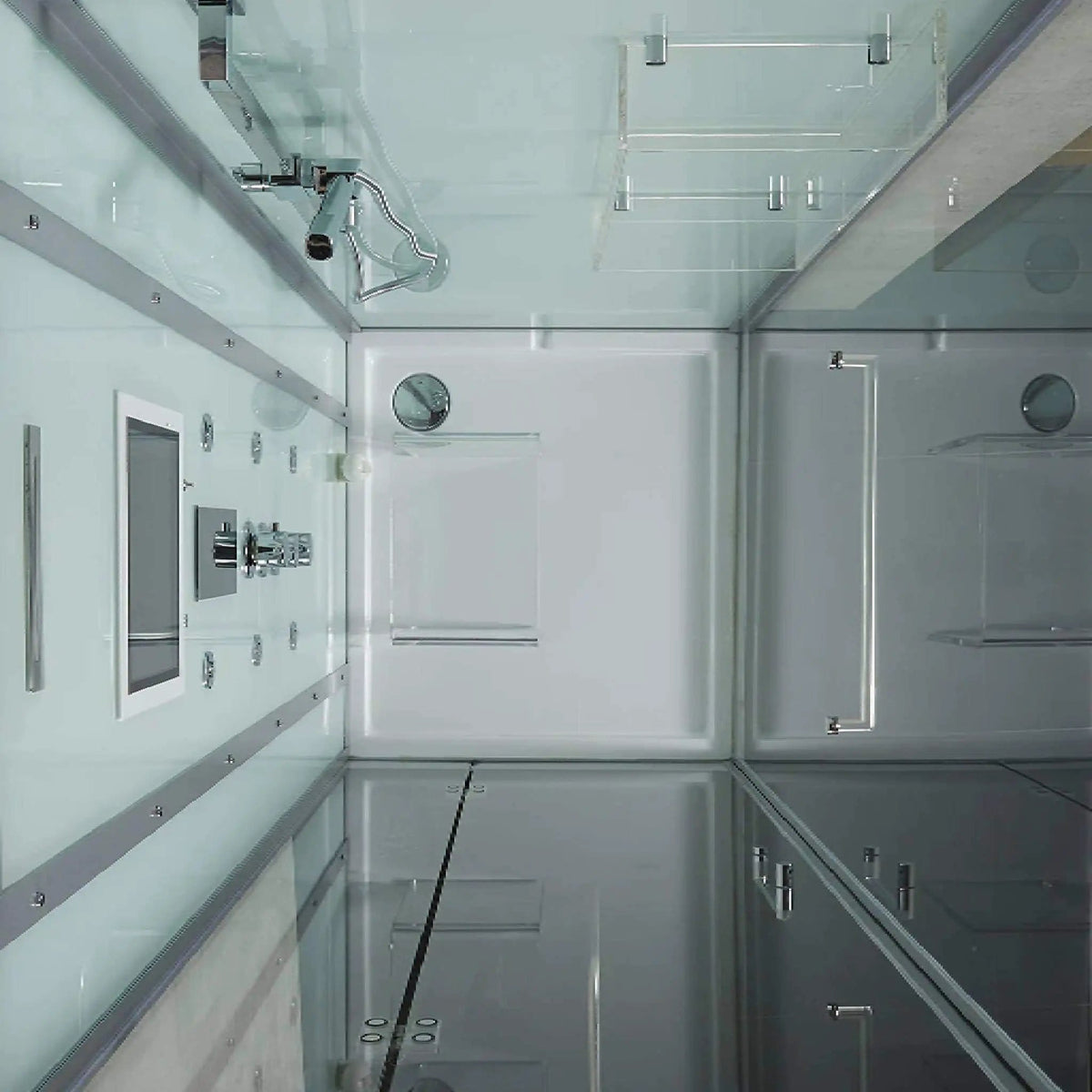 Maya Bath Platinum Arrezo Steam Shower With Rainfall Ceiling Shower | 37 Inch | Bathroom Use | Bathroom