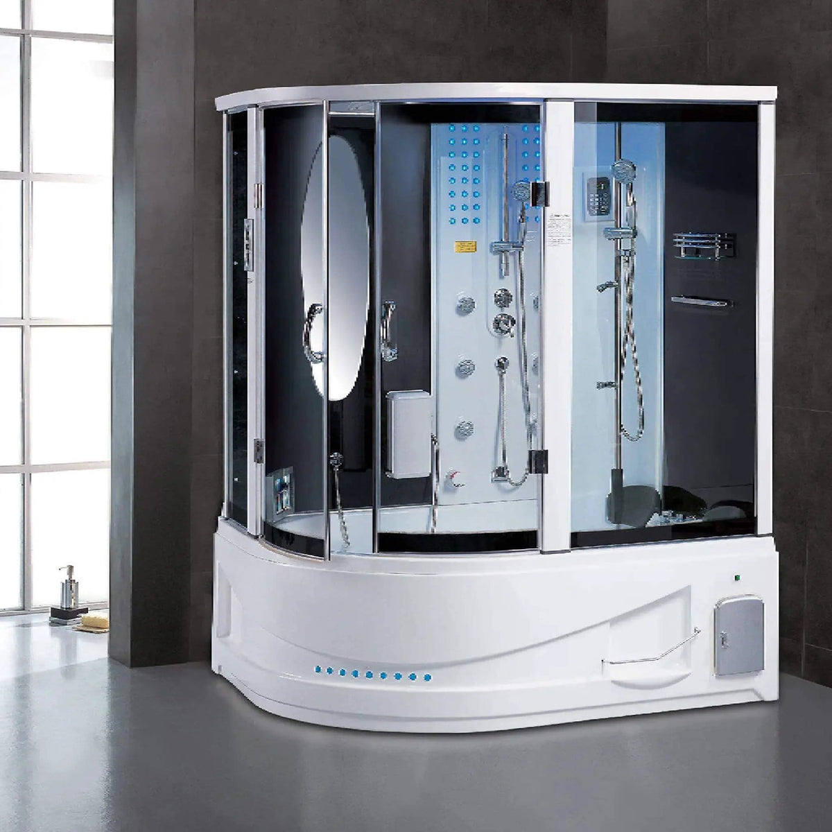 Maya Bath Siena Steam Shower With 10 Acupuncture Jets | Bathroom Use | Everyday Use | Bathroom