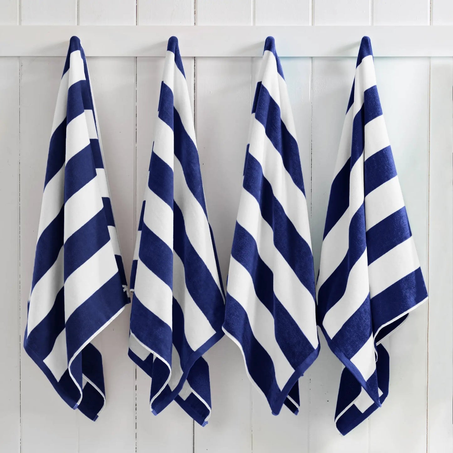 Cotton Velour Cabana Stripe Beach Towel - Novia Collection from PriceLows™