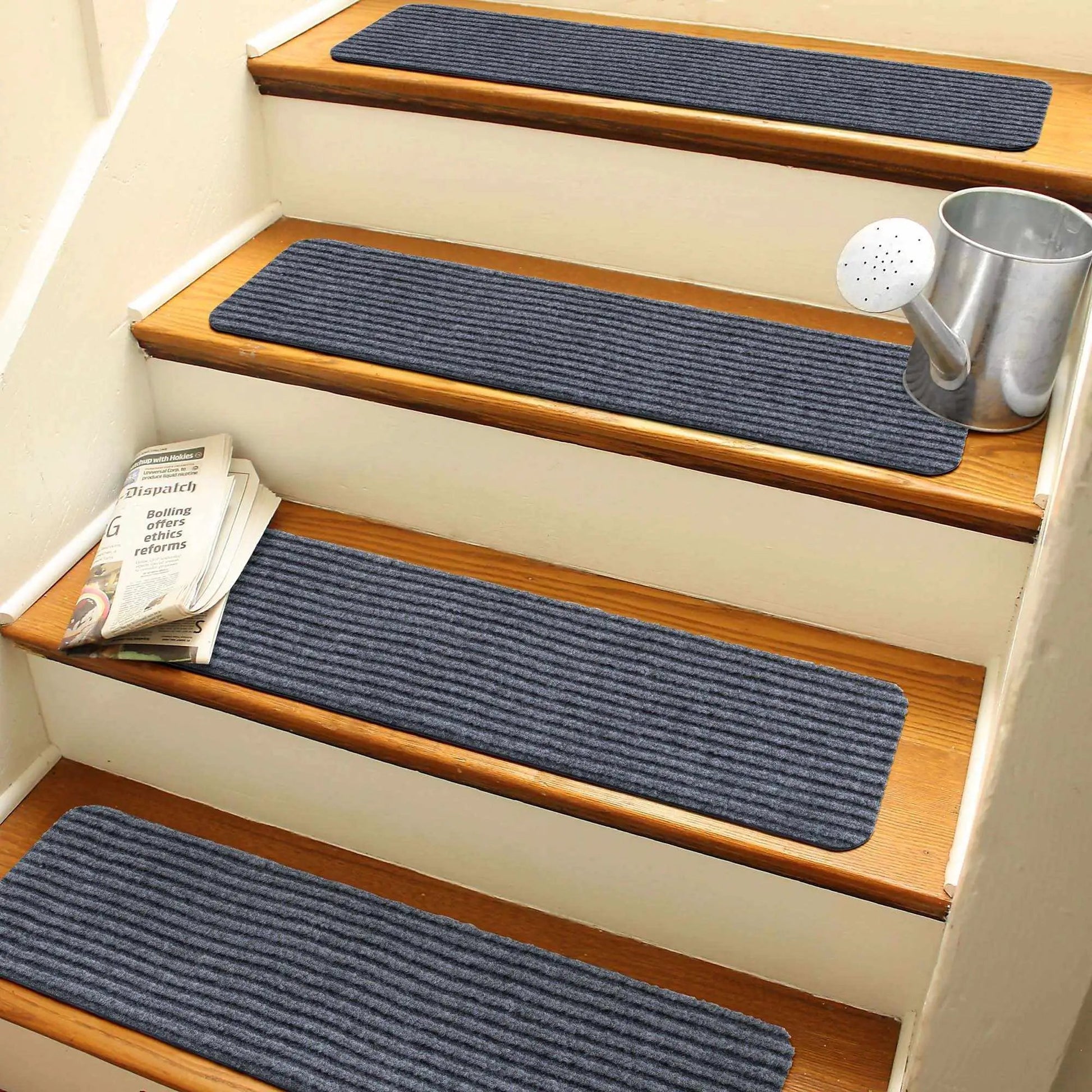Basic Stair Tread Rugs, Light Gray from PriceLows™