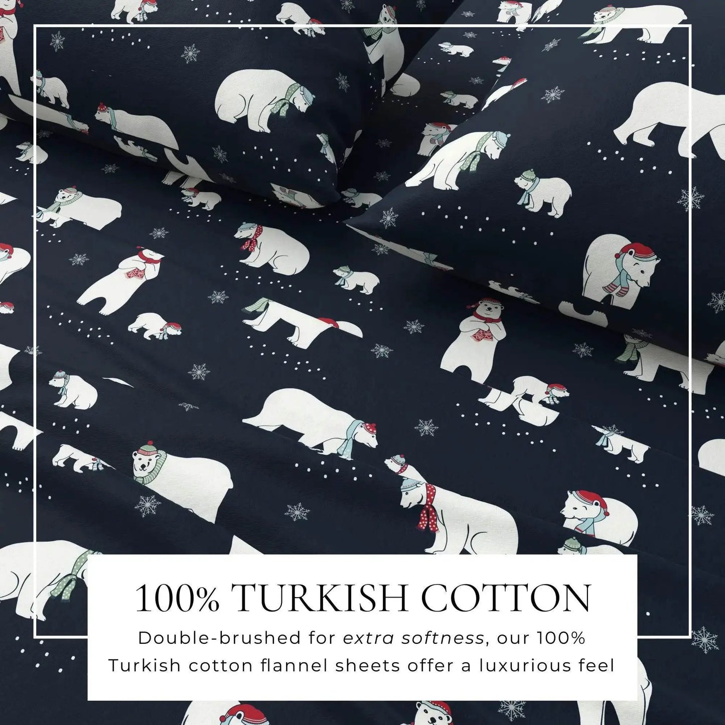 Turkish Cotton Christmas Flannel Sheet Set - Whittaker Collection from PriceLows™