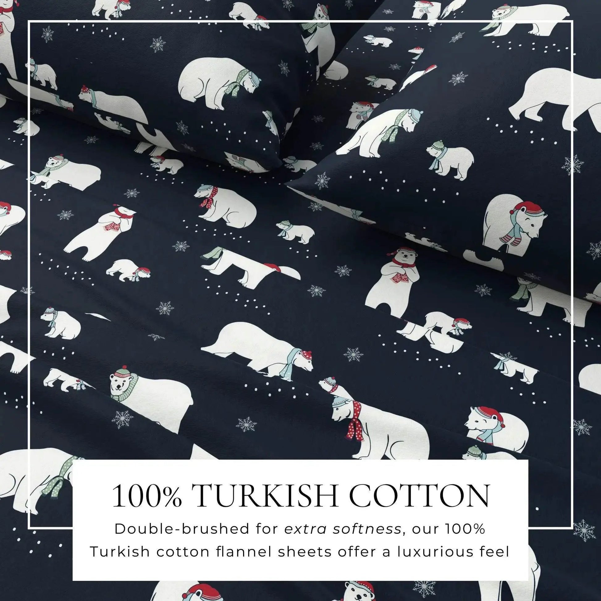 Turkish Cotton Christmas Flannel Sheet Set - Whittaker Collection from PriceLows™