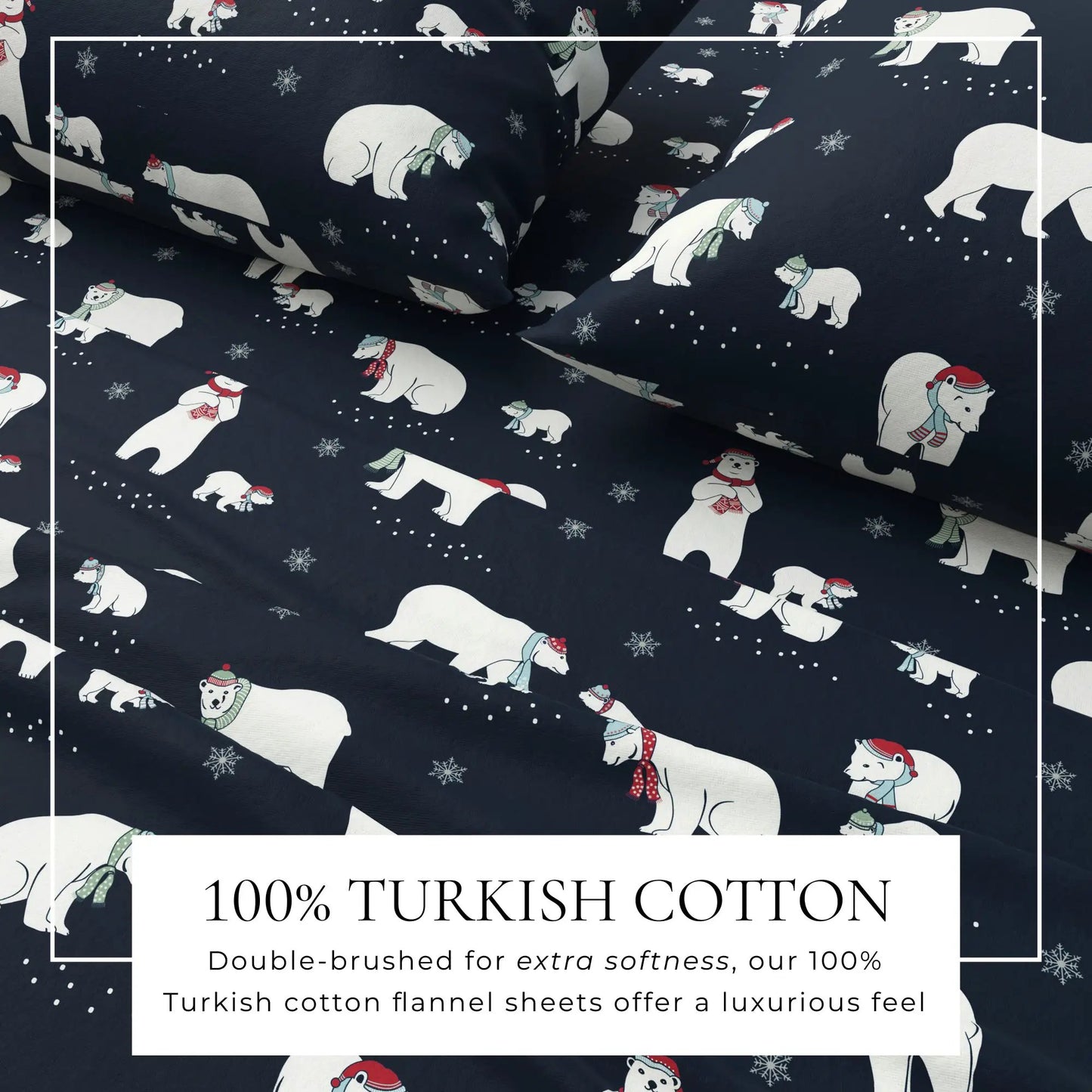 Turkish Cotton Christmas Flannel Sheet Set - Whittaker Collection from PriceLows™