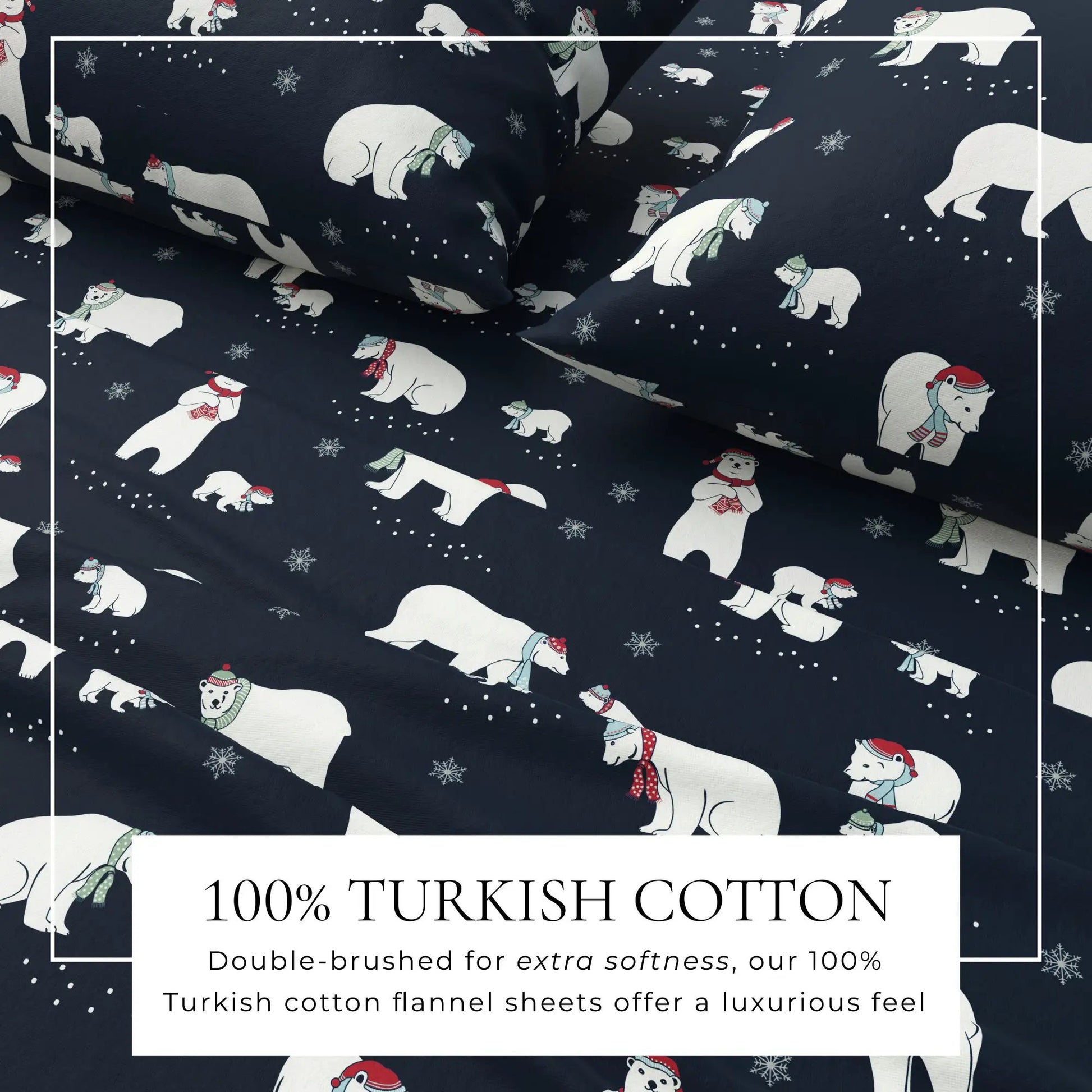 Turkish Cotton Christmas Flannel Sheet Set - Whittaker Collection from PriceLows™