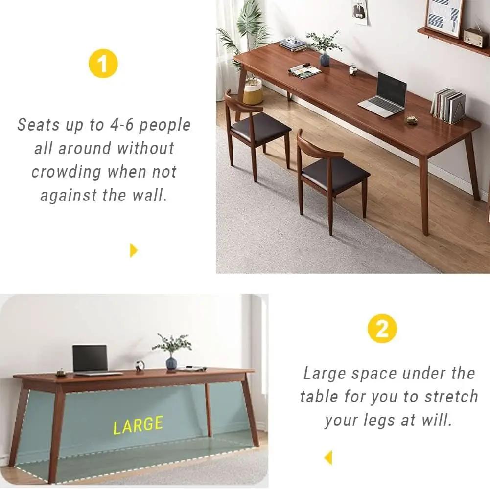 Mid-Century Minimalist Long Desk for Home Office Use from PriceLows™