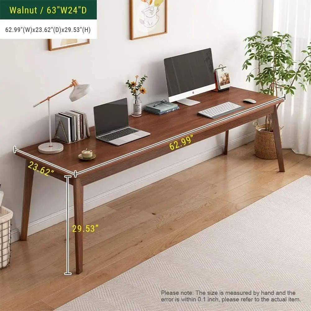 Mid-Century Minimalist Long Desk for Home Office Use from PriceLows™
