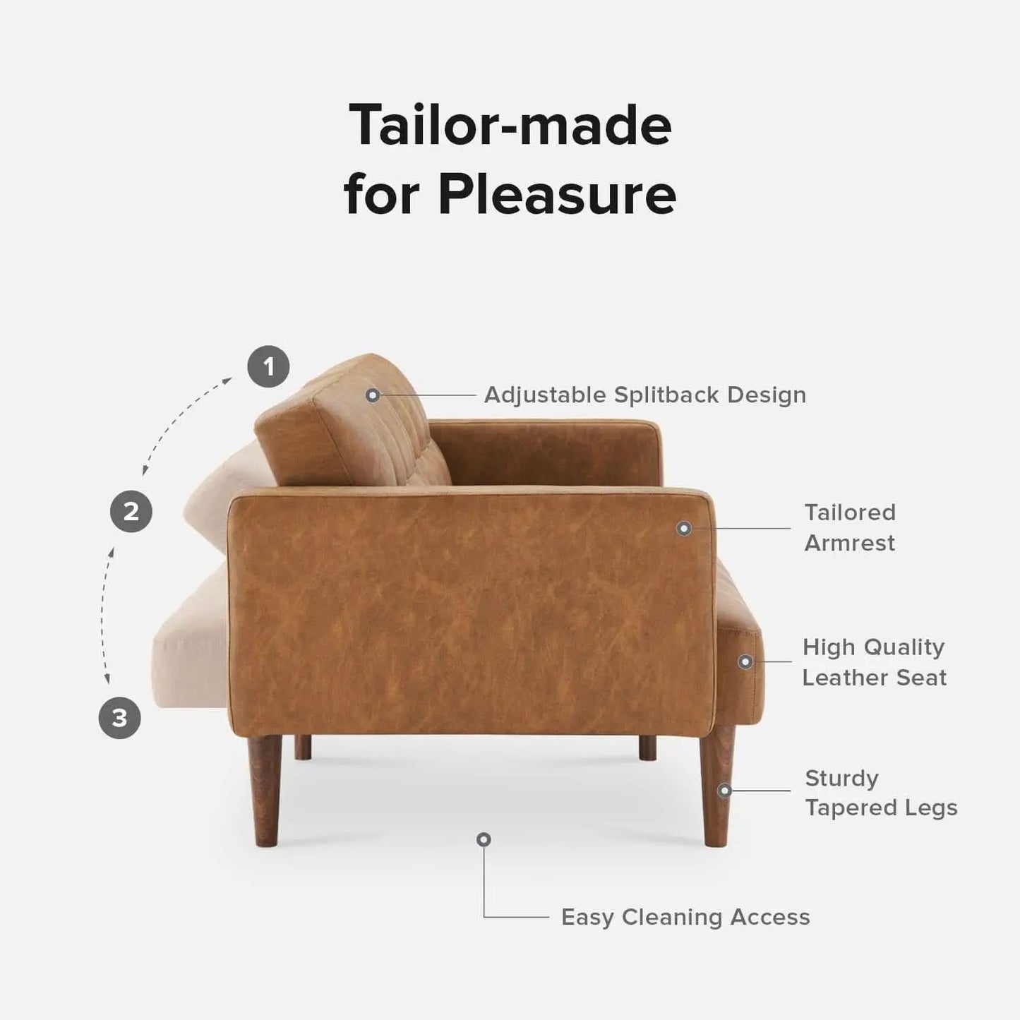 Mid Century Modern Multi Functional Sofa Bed Futon from PriceLows™