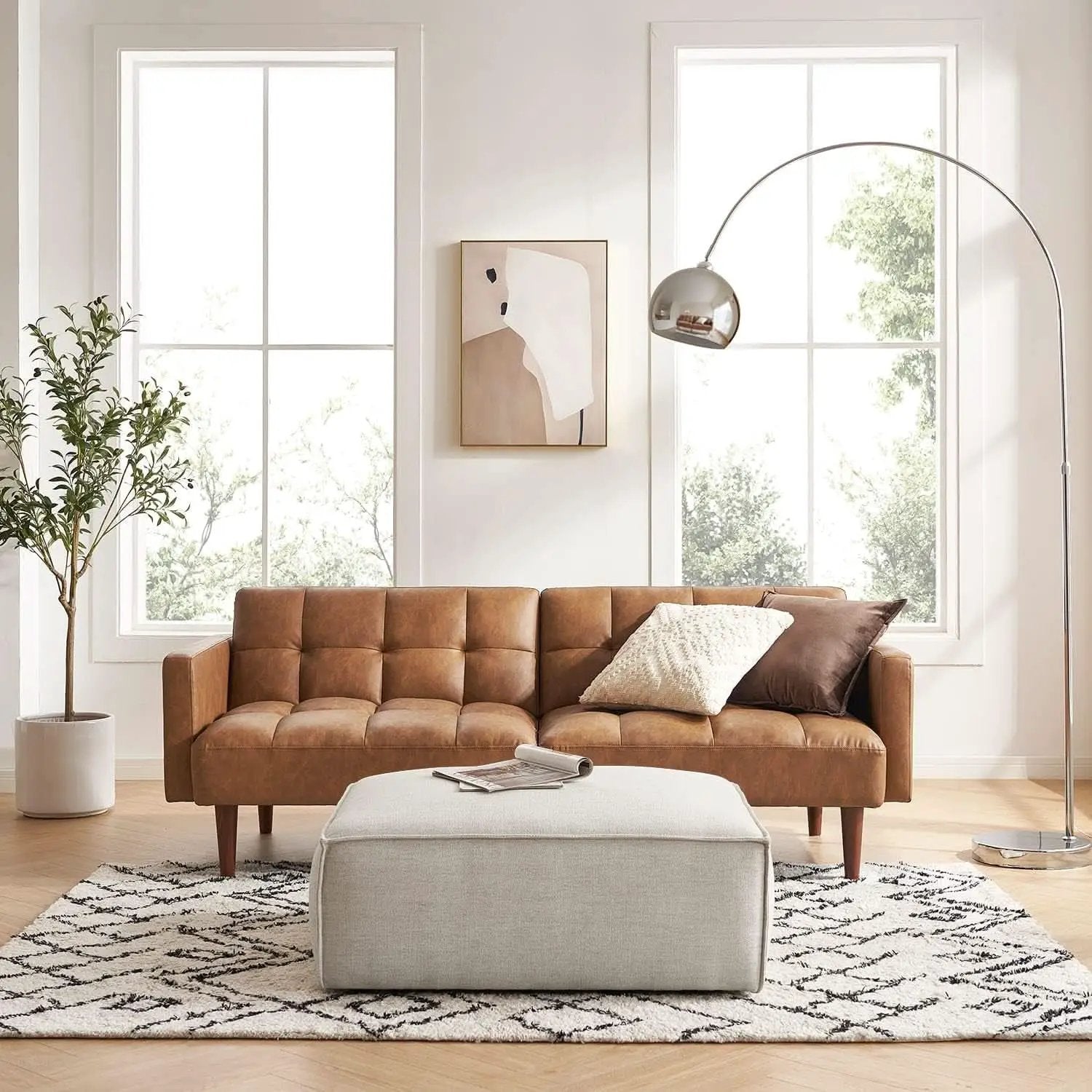 Mid Century Modern Multi Functional Sofa Bed Futon from PriceLows™