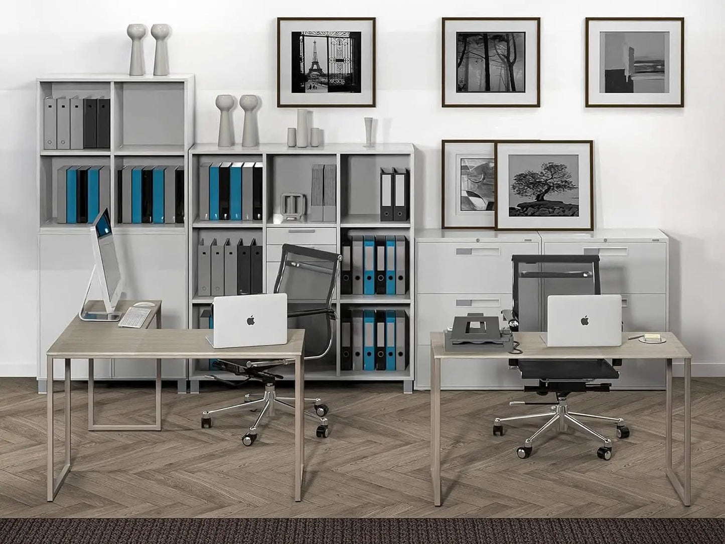 L Shaped Desk 48 X 48 Inches Maple Finish Home Office Desk from PriceLows™