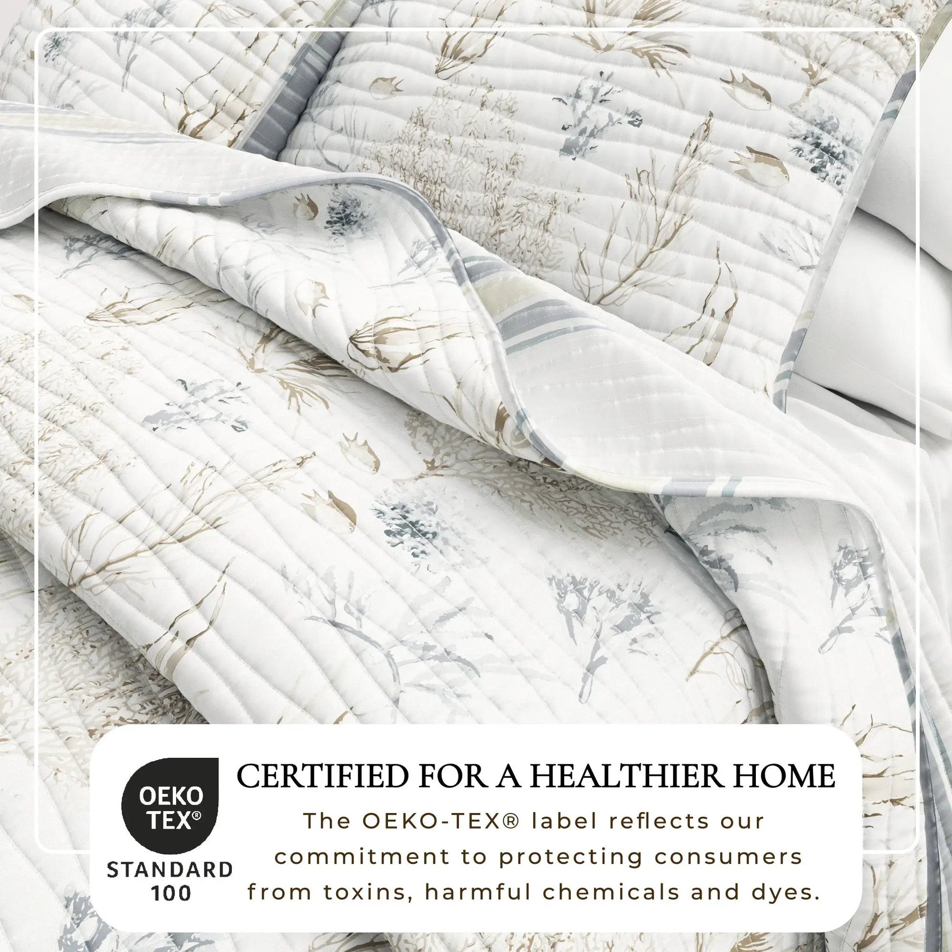 Coral Sea Maze Coastal Quilt Set - Newcomb Collection from PriceLows™