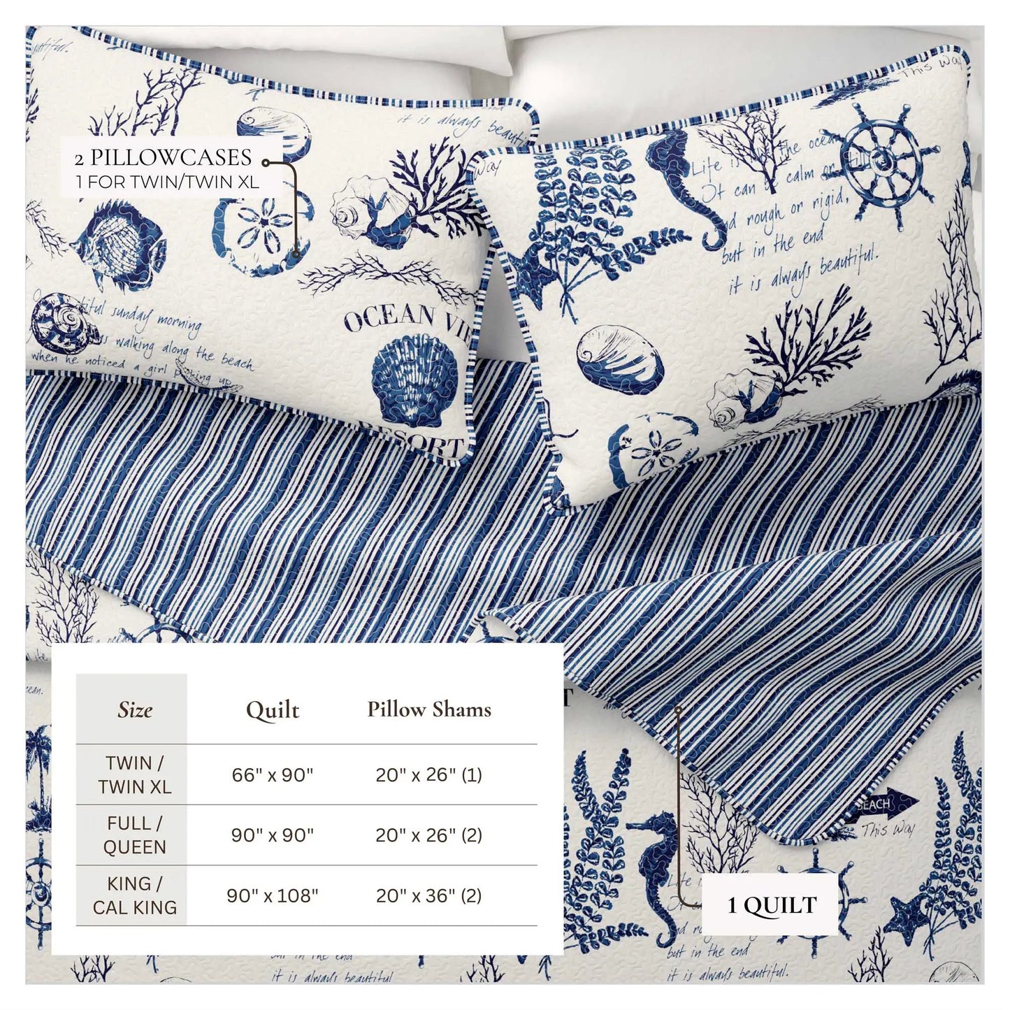 Coastal Quilt - Catalina Collection from PriceLows™