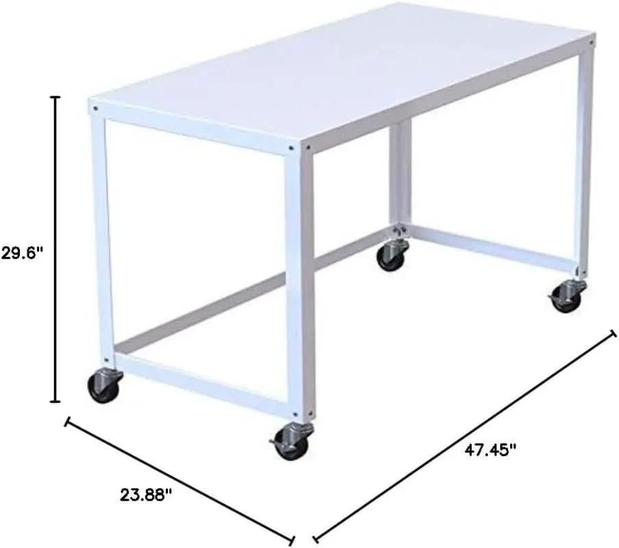 Mobile Metal Desk Workstation with Wheels and Durability from PriceLows™