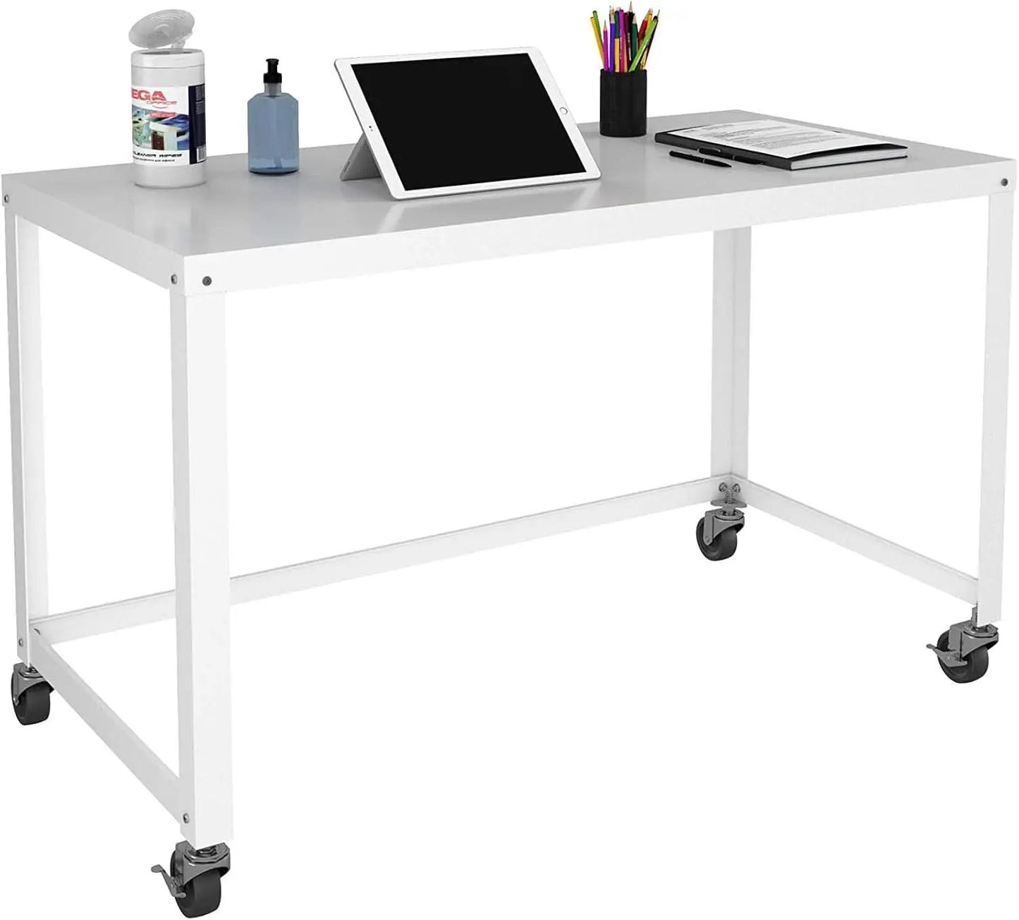 Mobile Metal Desk Workstation with Wheels and Durability from PriceLows™