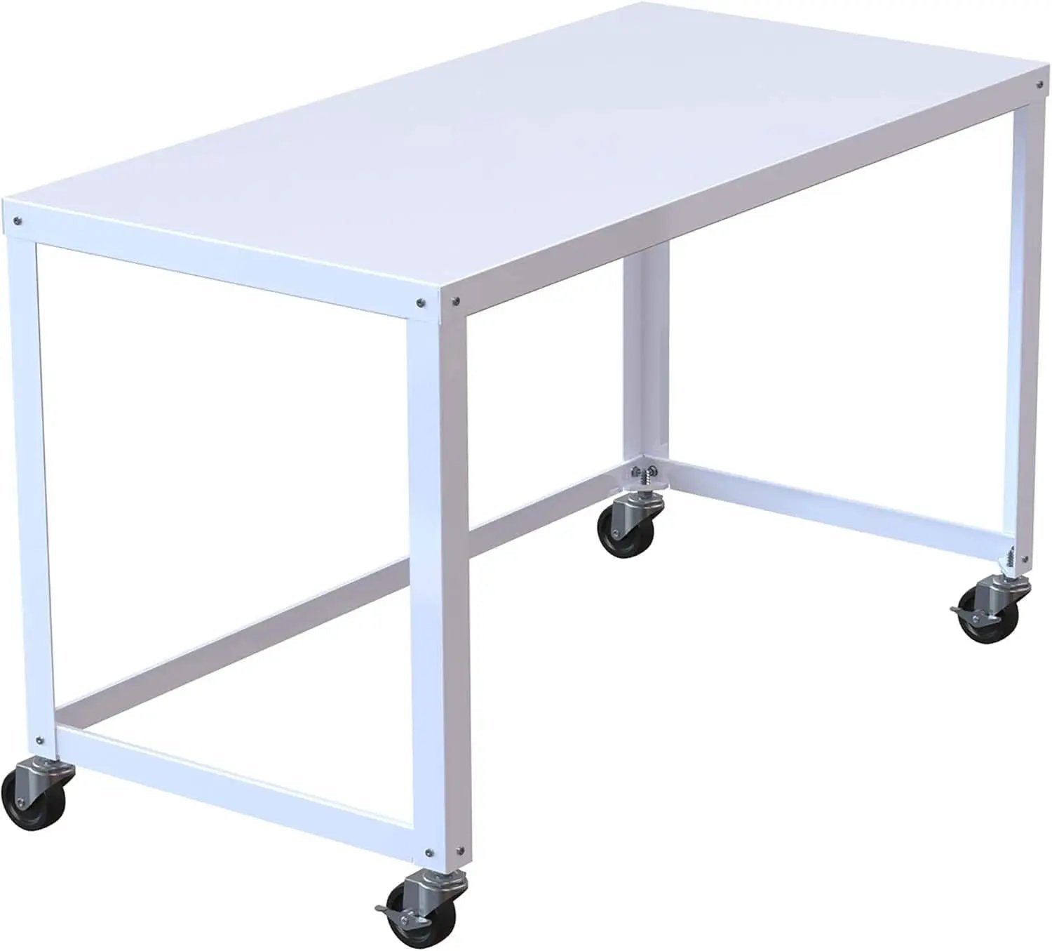 Mobile Metal Desk Workstation with Wheels and Durability from PriceLows™