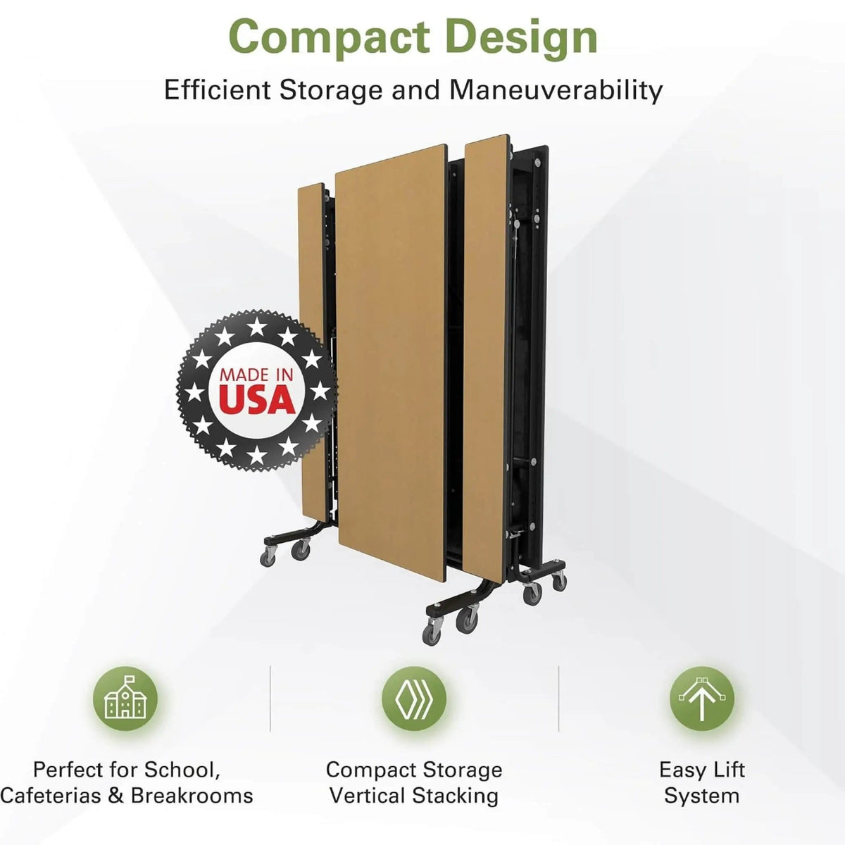Mobile School Cafeteria Table With Benches And Lift Assist System | Outdoor Bench | Outdoor Living Use | Outdoor Living