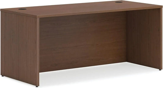 Executive Desk 66 Inch With Cord Management Walnut Laminate from PriceLows™