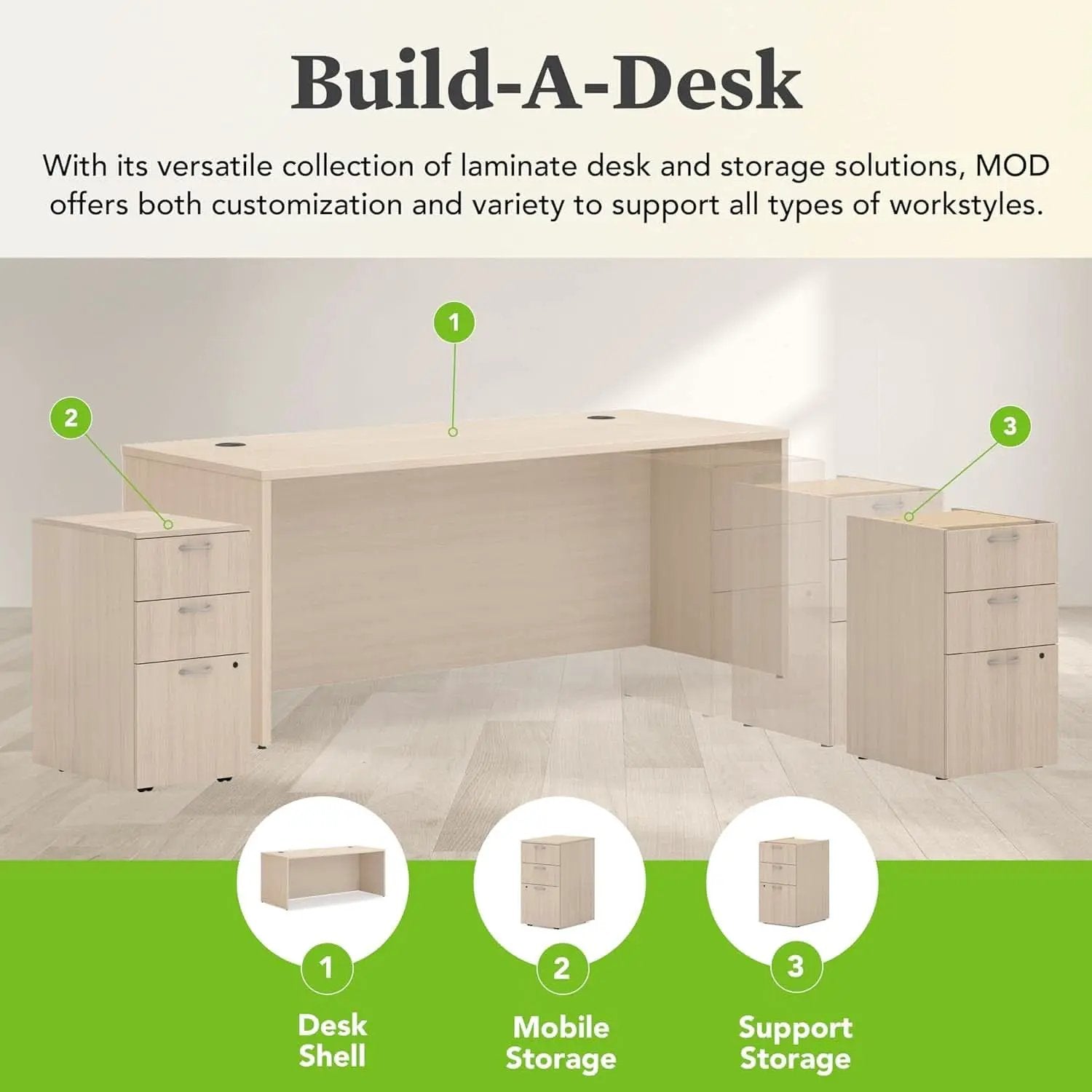 Executive Desk 72 Inch Wide With Cord Management System from PriceLows™