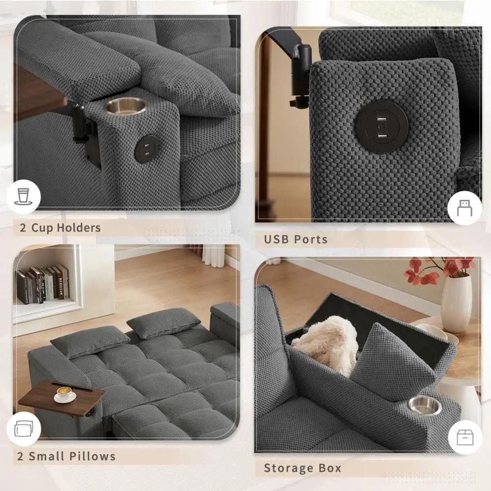 Modern 3 In 1 Folding Sofa Bed With Mattress from PriceLows™
